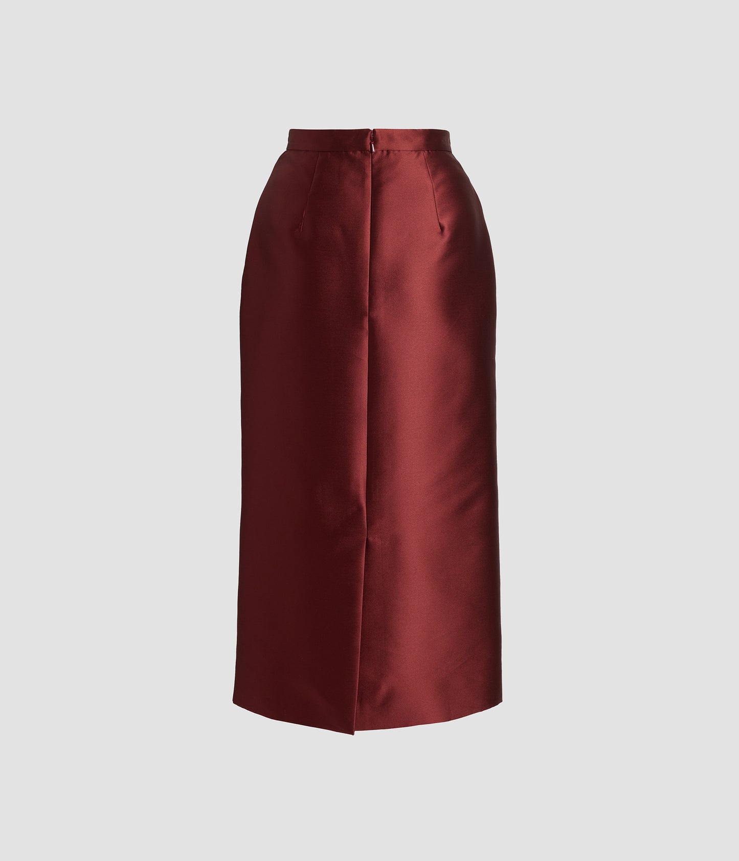 Embroidered Mikado Midi Pencil Skirt