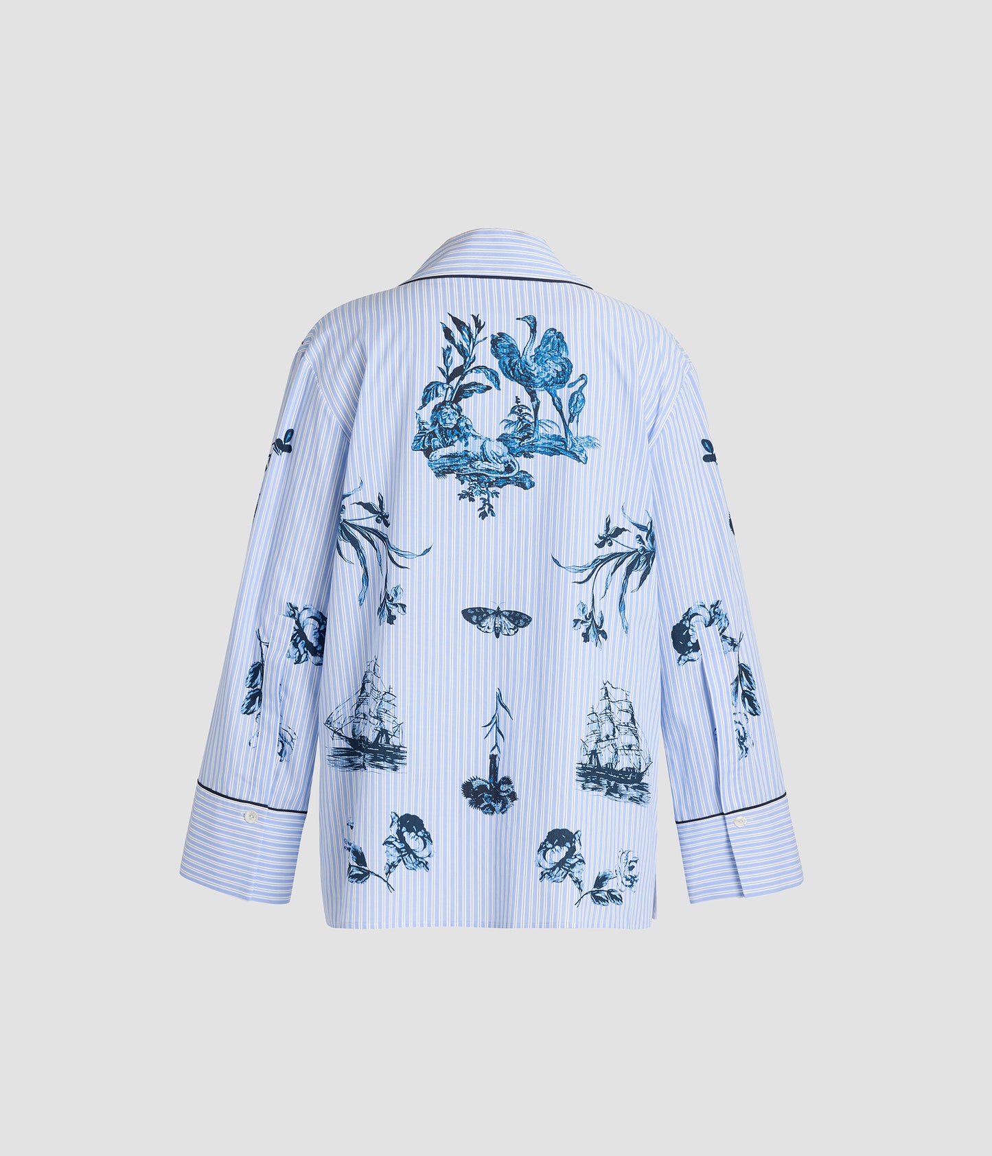 Stripe Poplin Long Sleeve Shirt