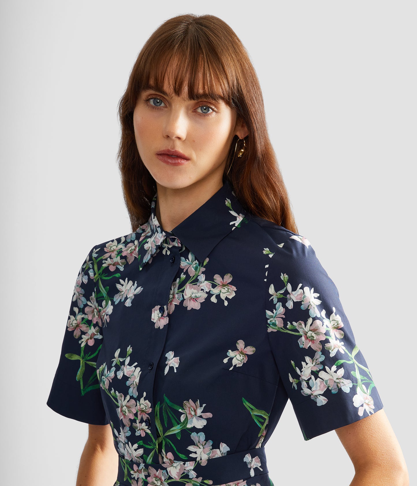 Floral Cotton Short Sleeve Shirt
