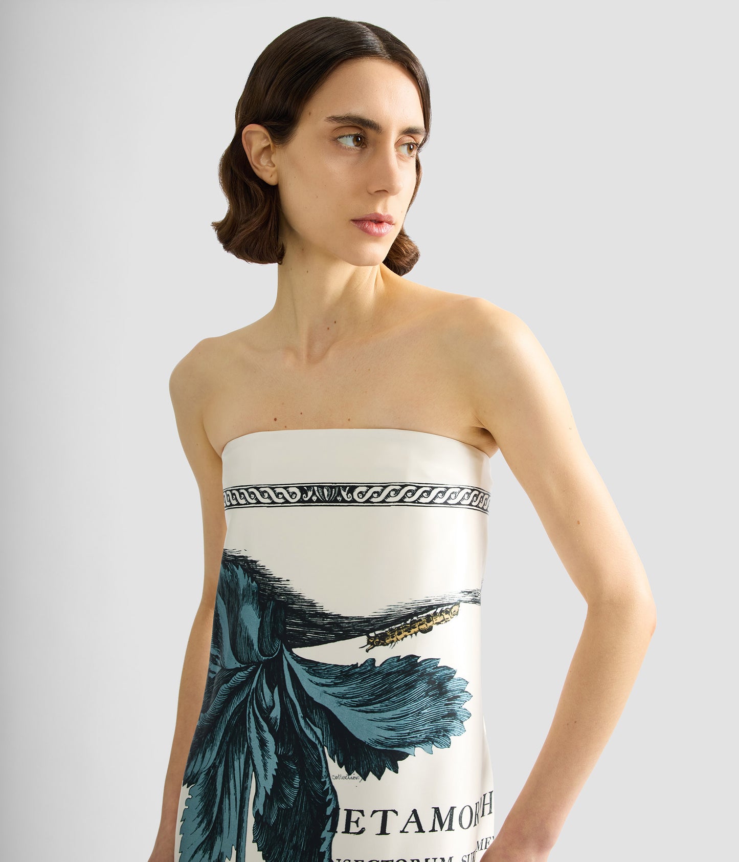 Floral Print Duchess Sleeveless Midi Dress