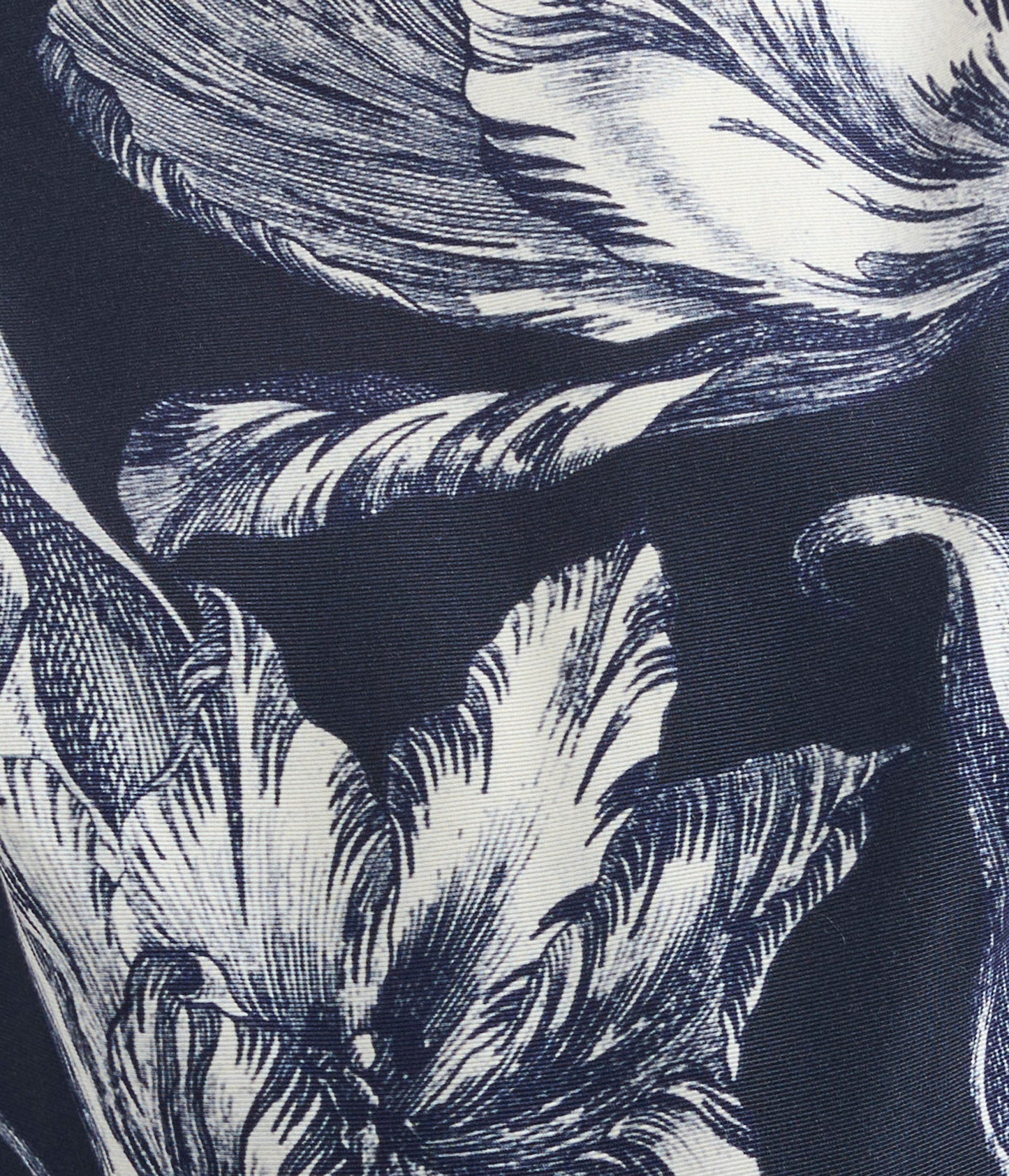 Floral Print Cotton Faille Sleeveless Midi Dress