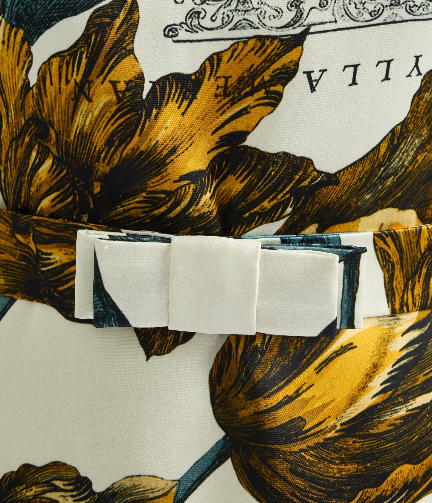 Floral Print Duchess Gown