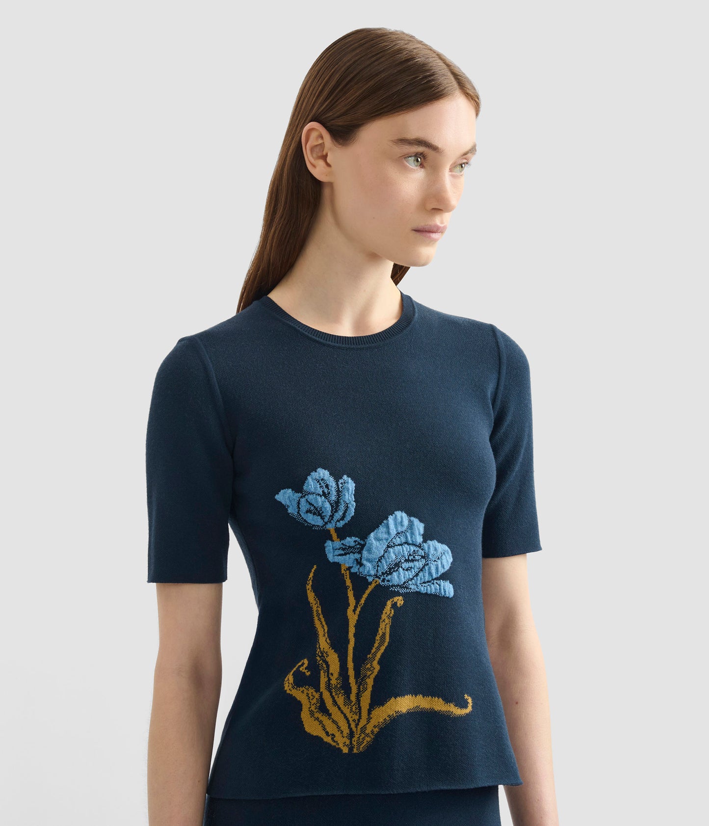 Floral Jacquard Knit Jumper