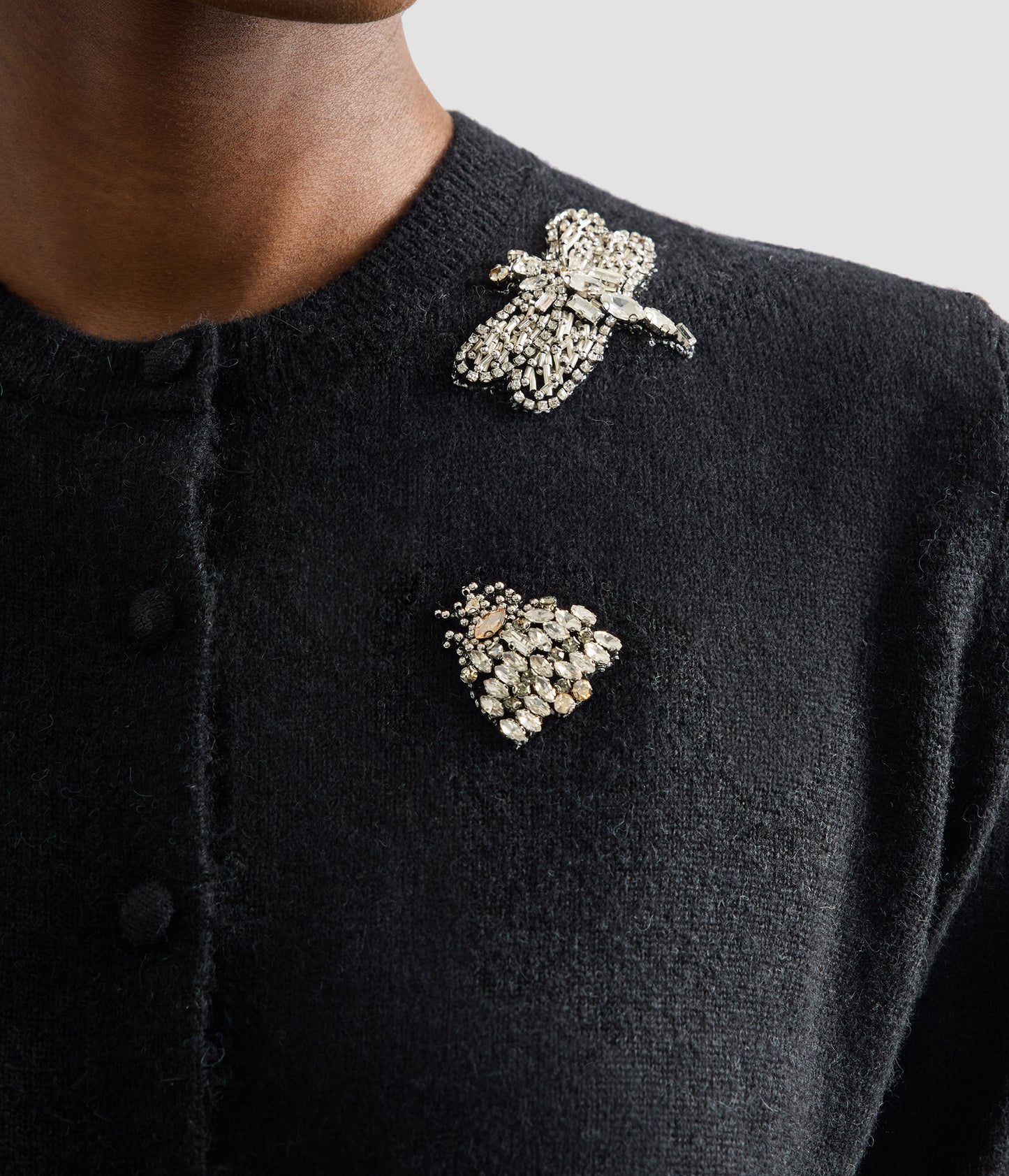 Embellished Crew Neck Cardigan