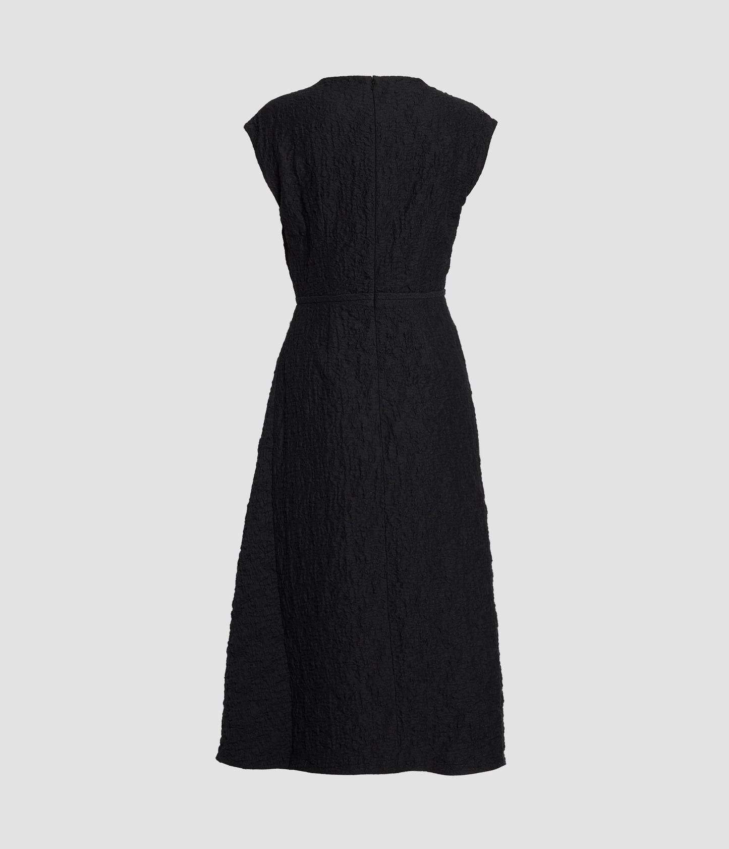 Embroidered Cotton Cloque Midi Dress