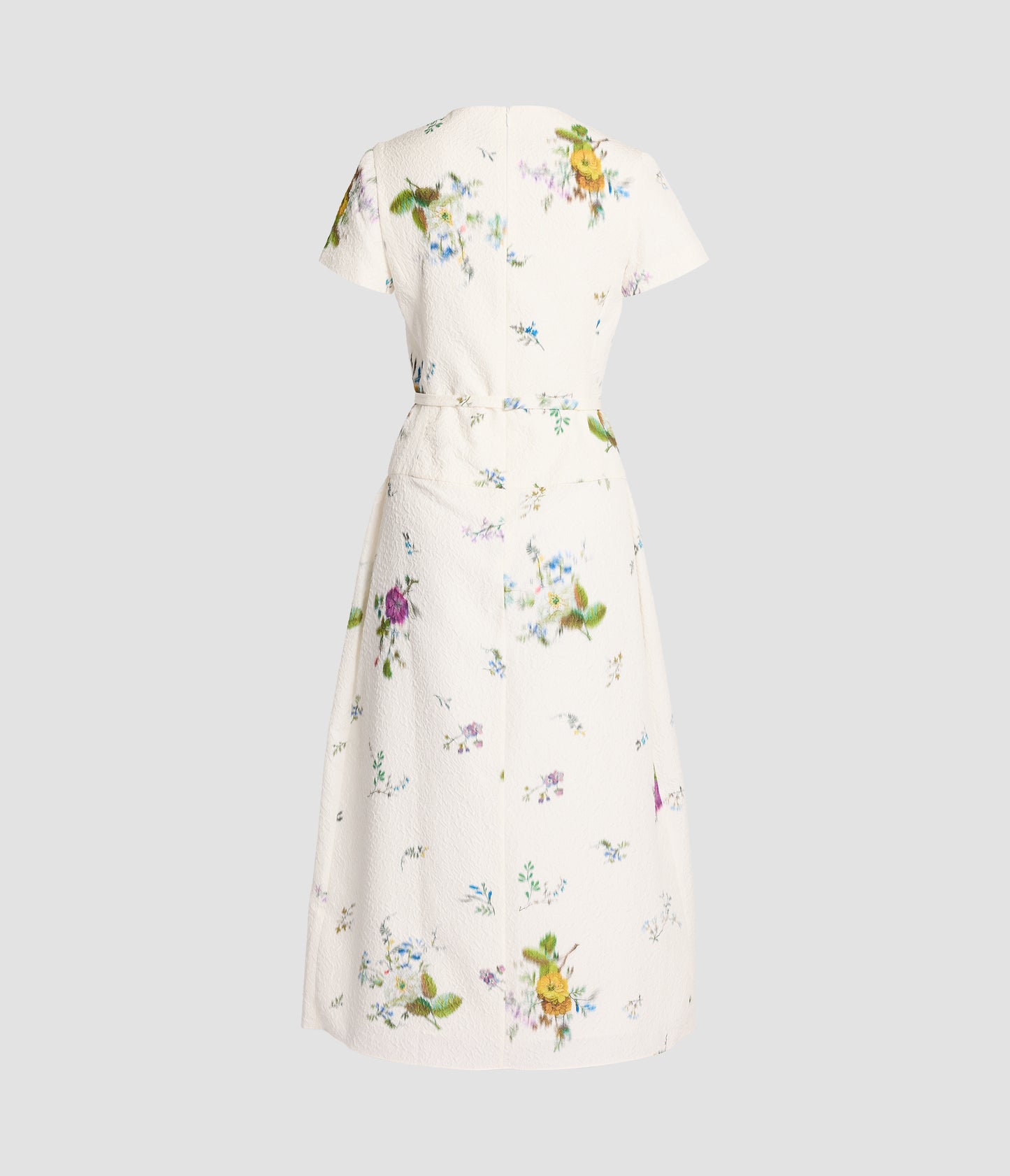 Floral Matelasse Short Sleeve Dress