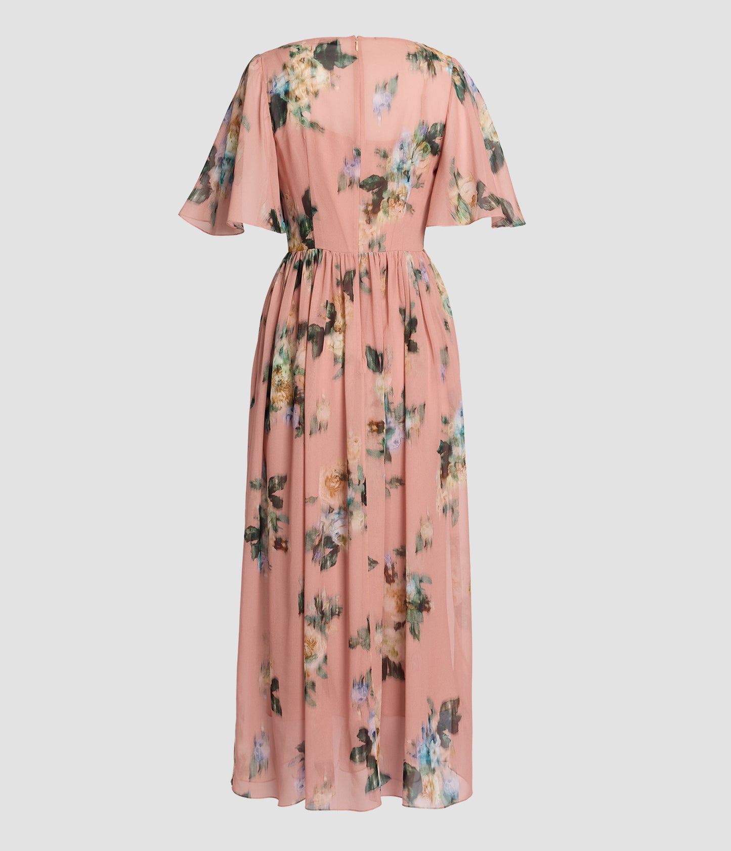 Floral Silk Voile Midi Dress
