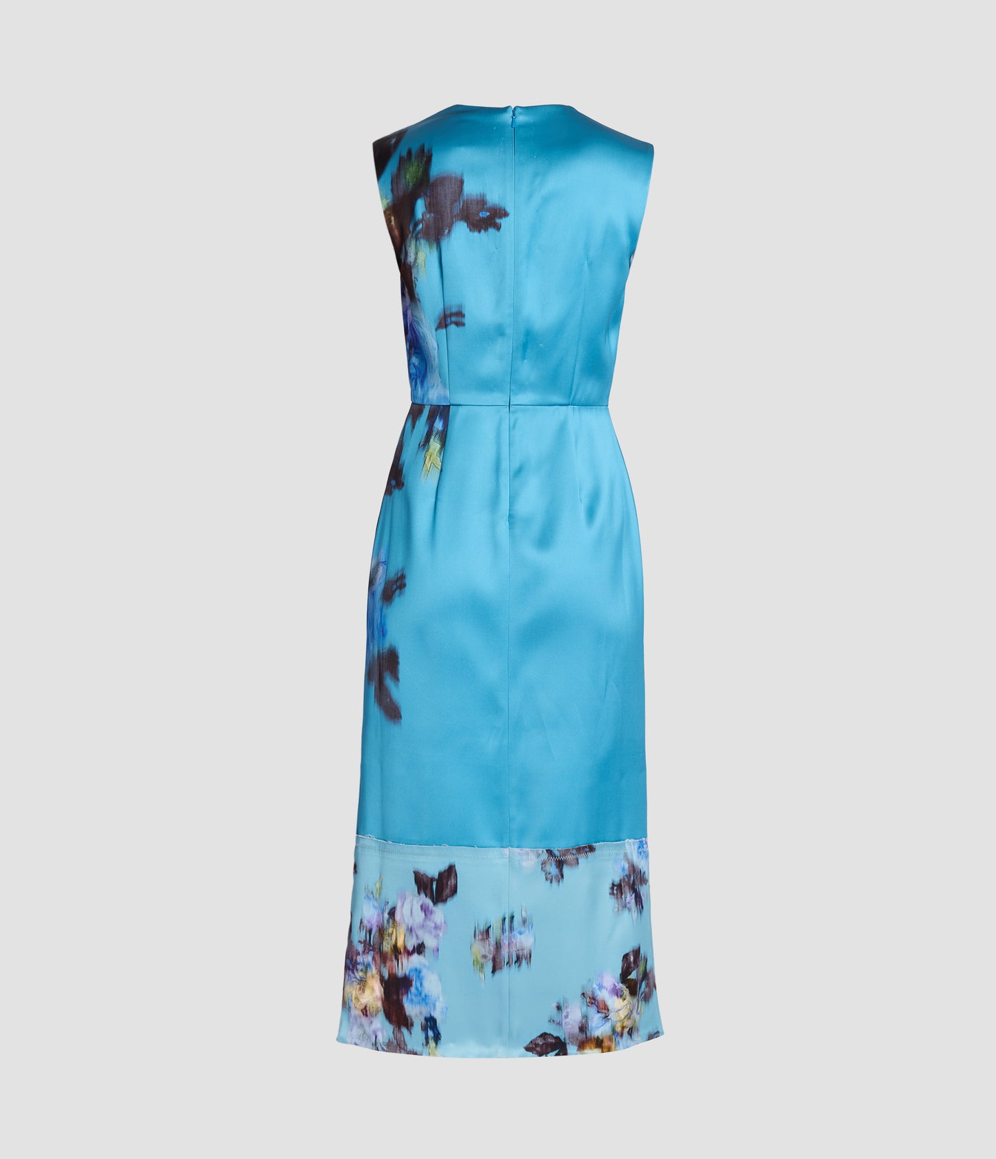 Floral Viscose Duchess Midi Dress