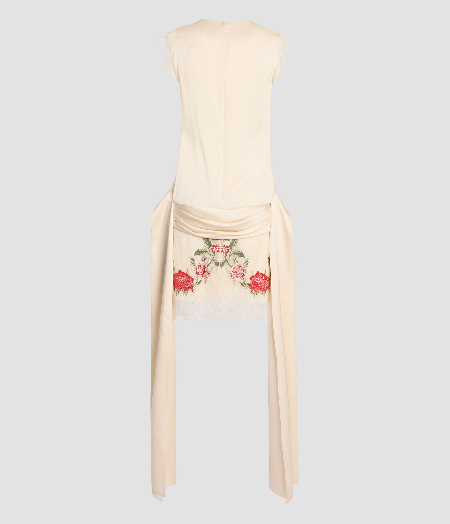 Floral Embroidered Lace Midi Dress