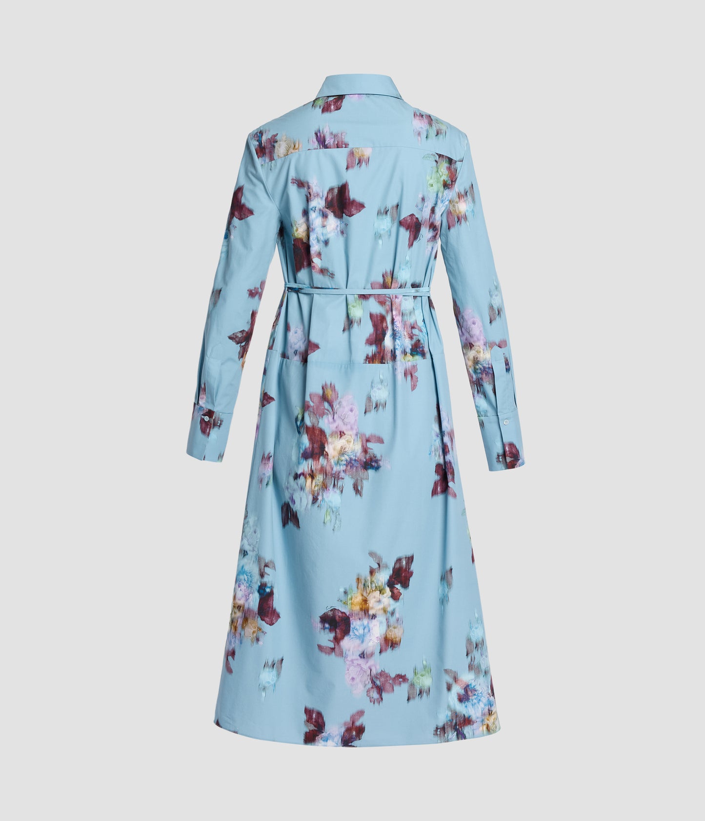 Floral Cotton Poplin Midi Shirt Dress