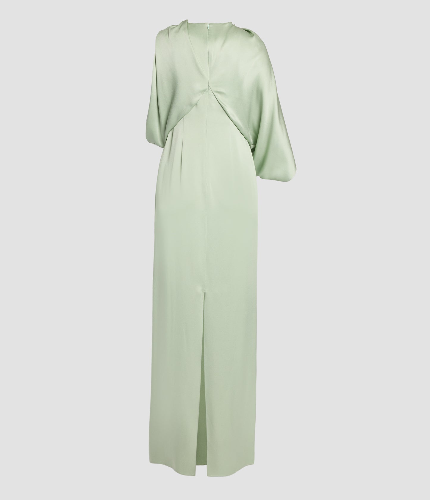Floral Satin Cady Draped Gown