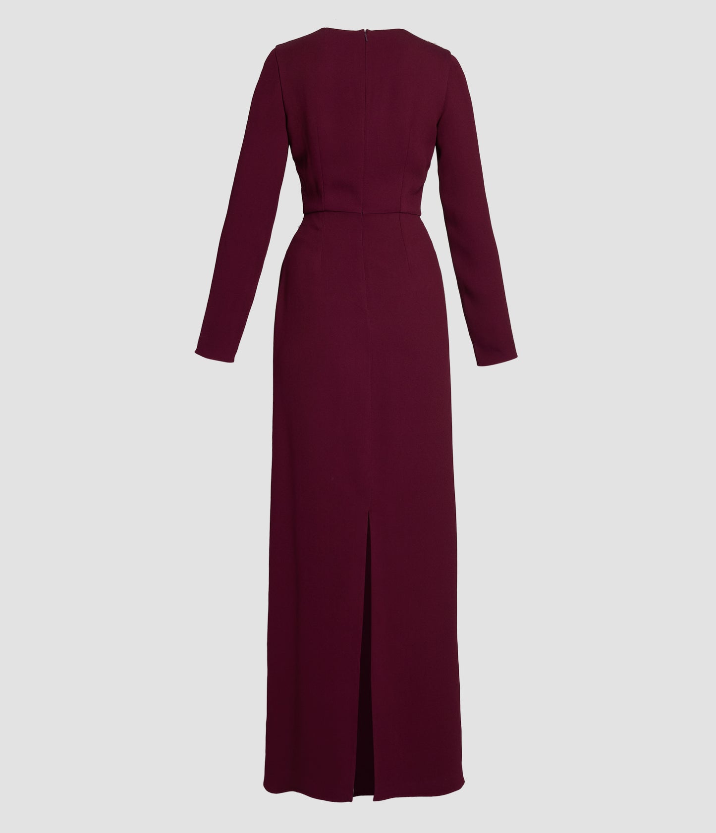 Embroidered Sable Long Sleeve Gown