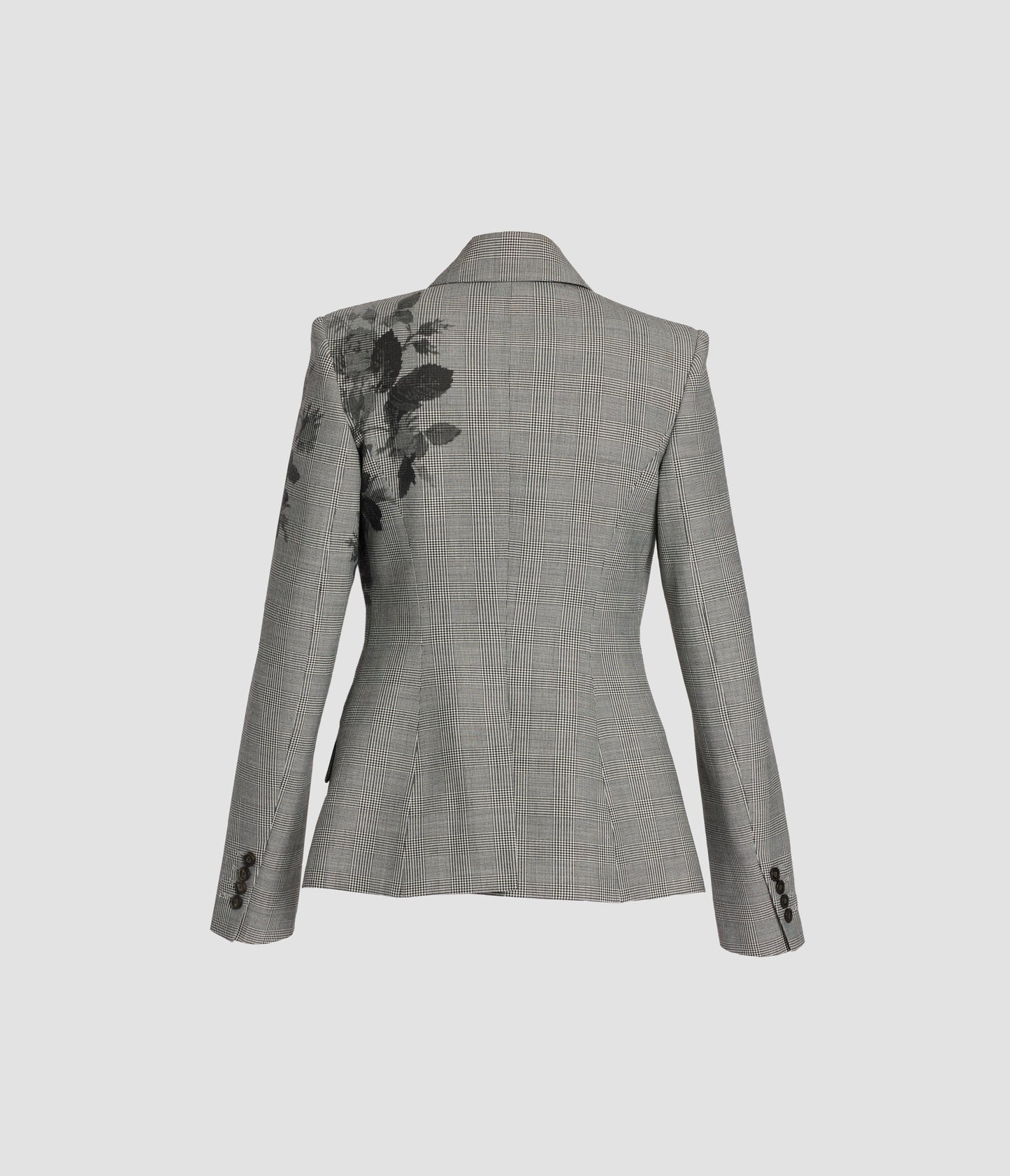 Floral Single Breasted Fitted Blazer