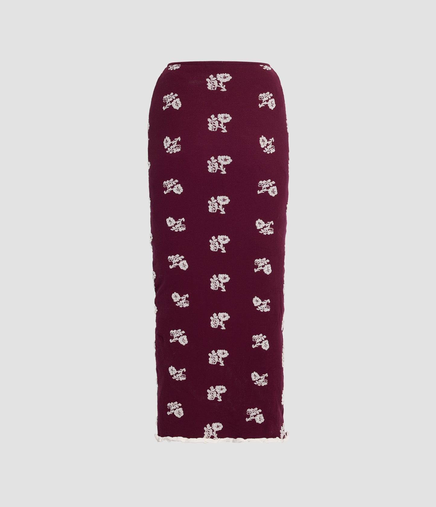 Floral Jacquard Knit Skirt