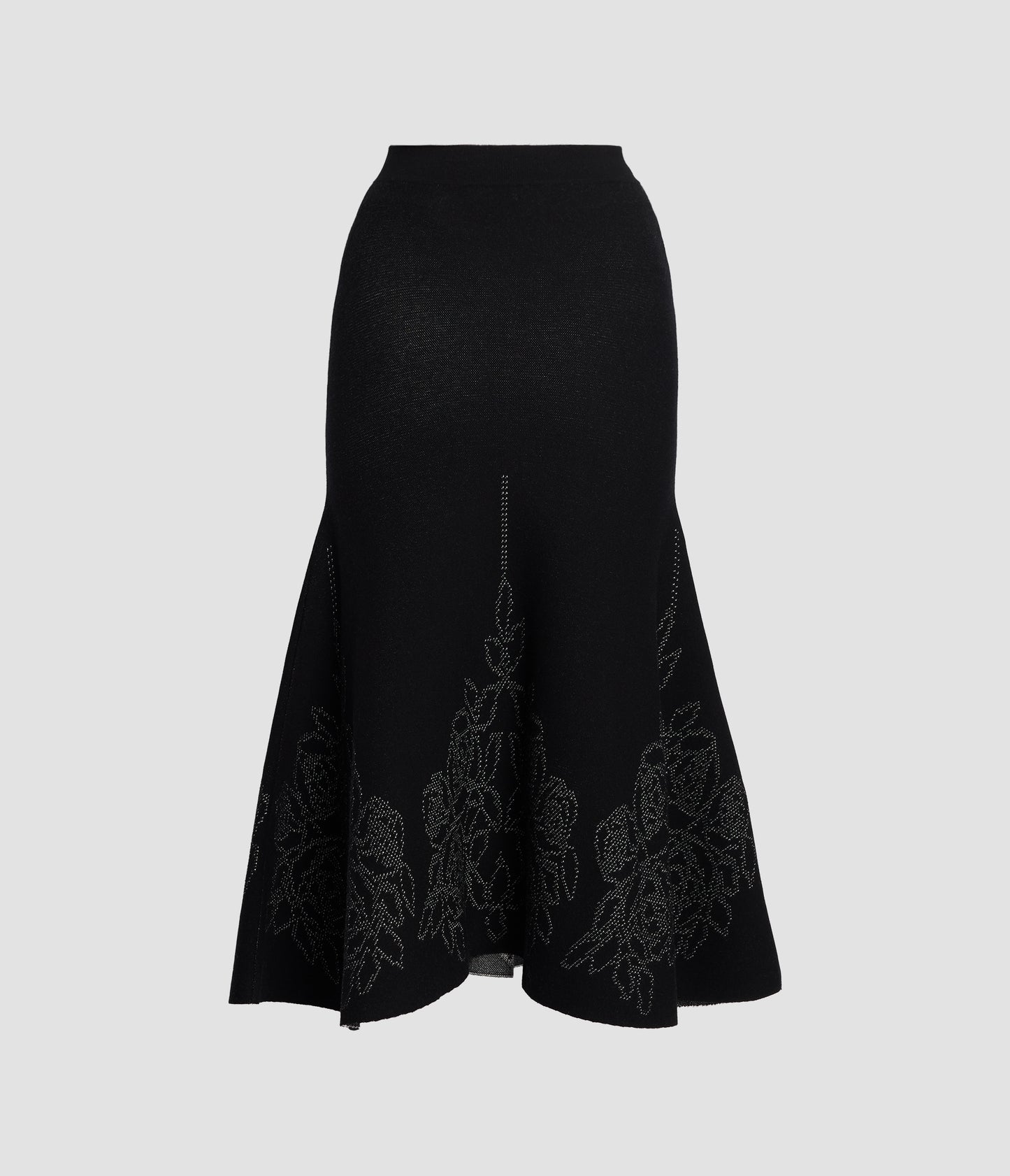 Floral Pointelle Knit Skirt