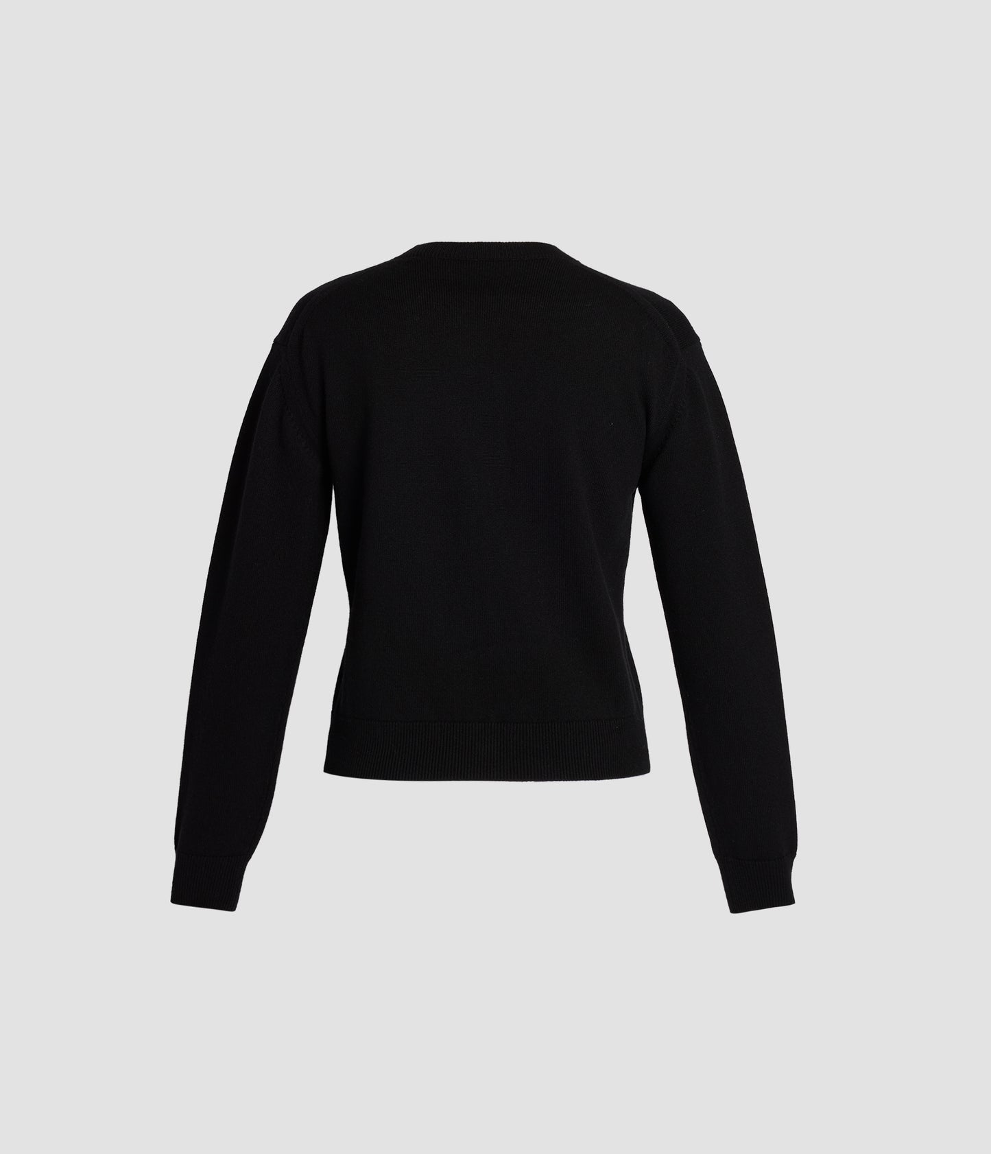 Floral Appliqué Merino Cashmere Cardigan