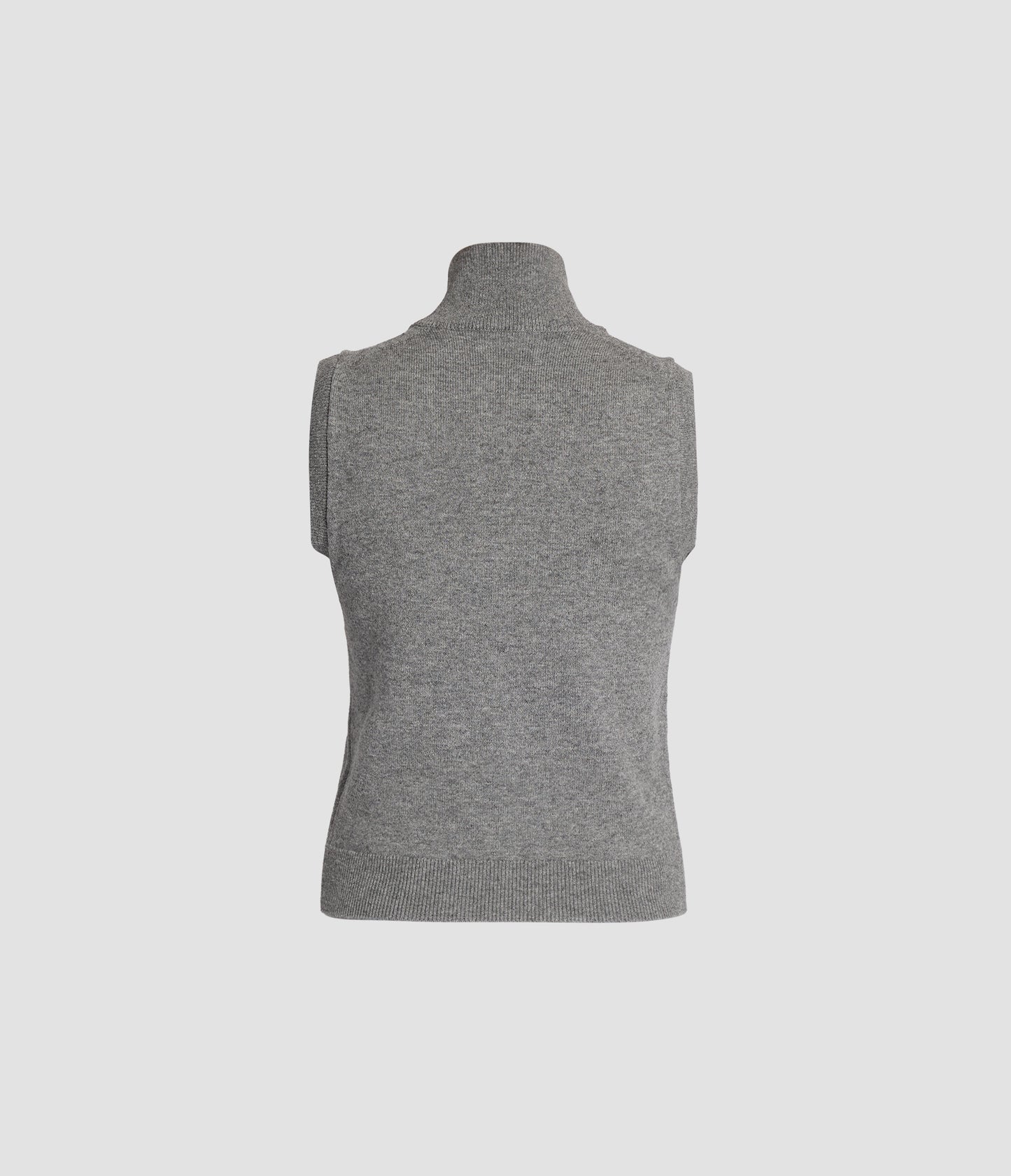 Floral Appliqué Merino Cashmere Sleeveless Top