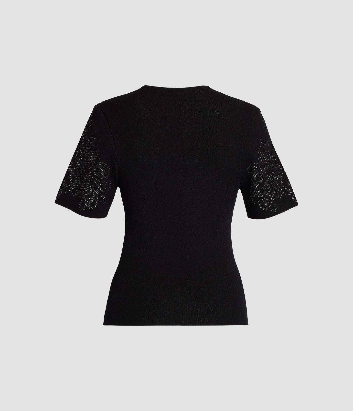 Floral Appliqué Merino Cashmere Sleeveless Top