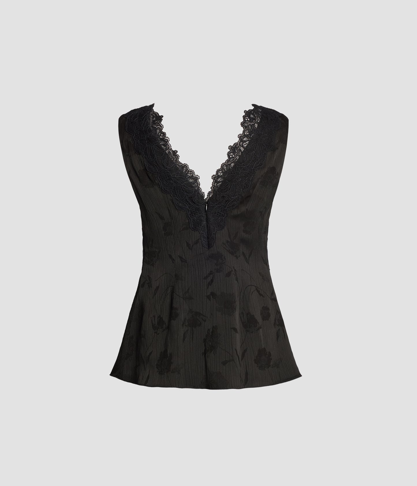 Floral Creponne Sleeveless Top