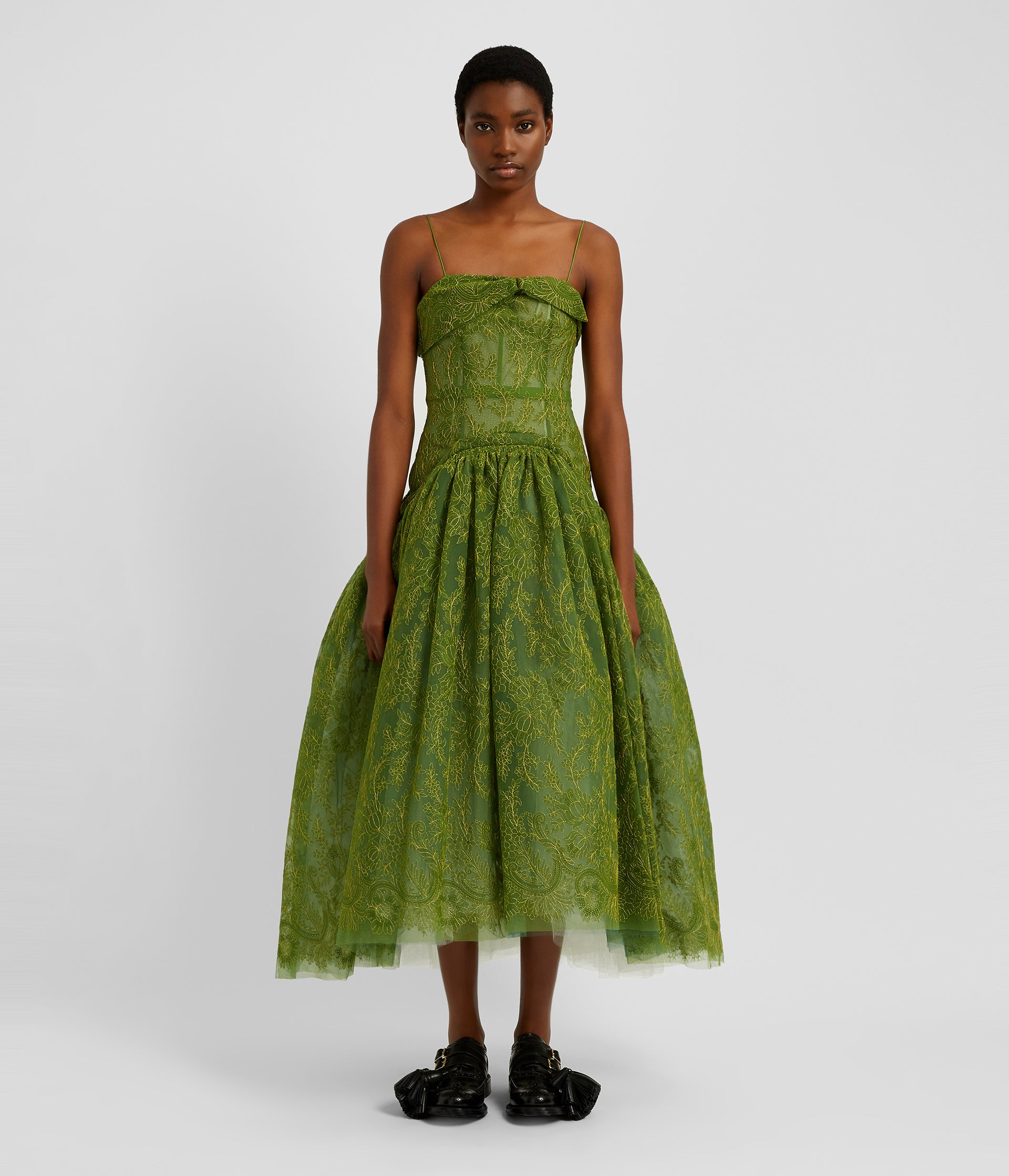 Sleeveless Full Skirt Midi Dress – ERDEM1