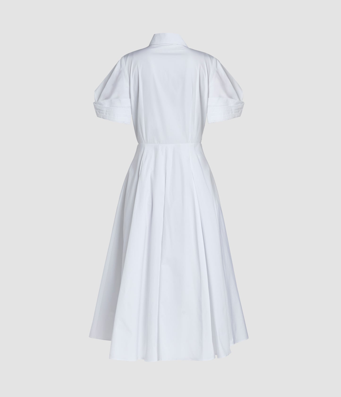 Embellished Cotton Midi Shirt Dress