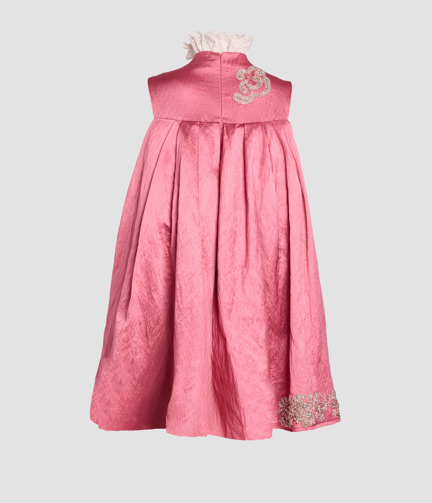 Embellished Textured Satin Hourglass Mini Dress