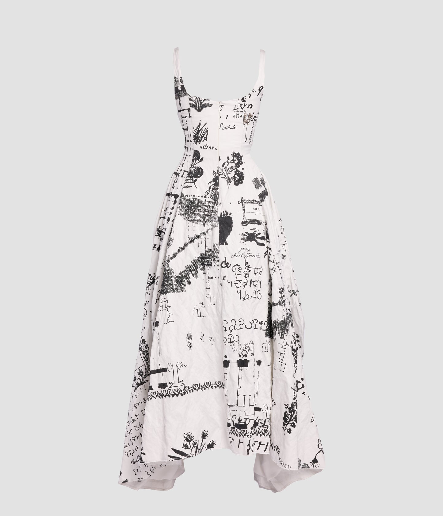 Metallised Cotton Draped Midi Dress