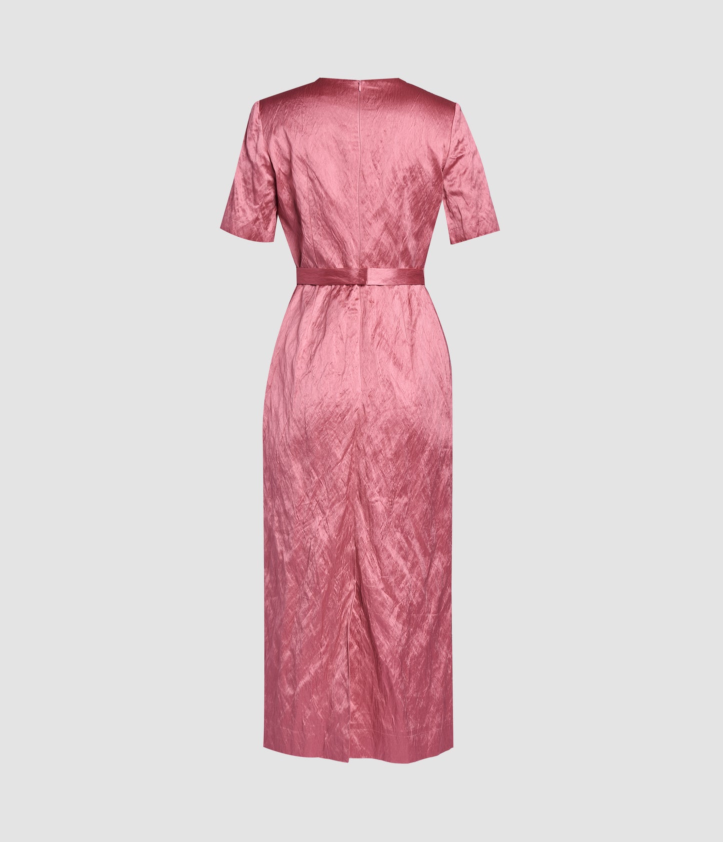 Embellished Textured Satin Midi Pencil Dress