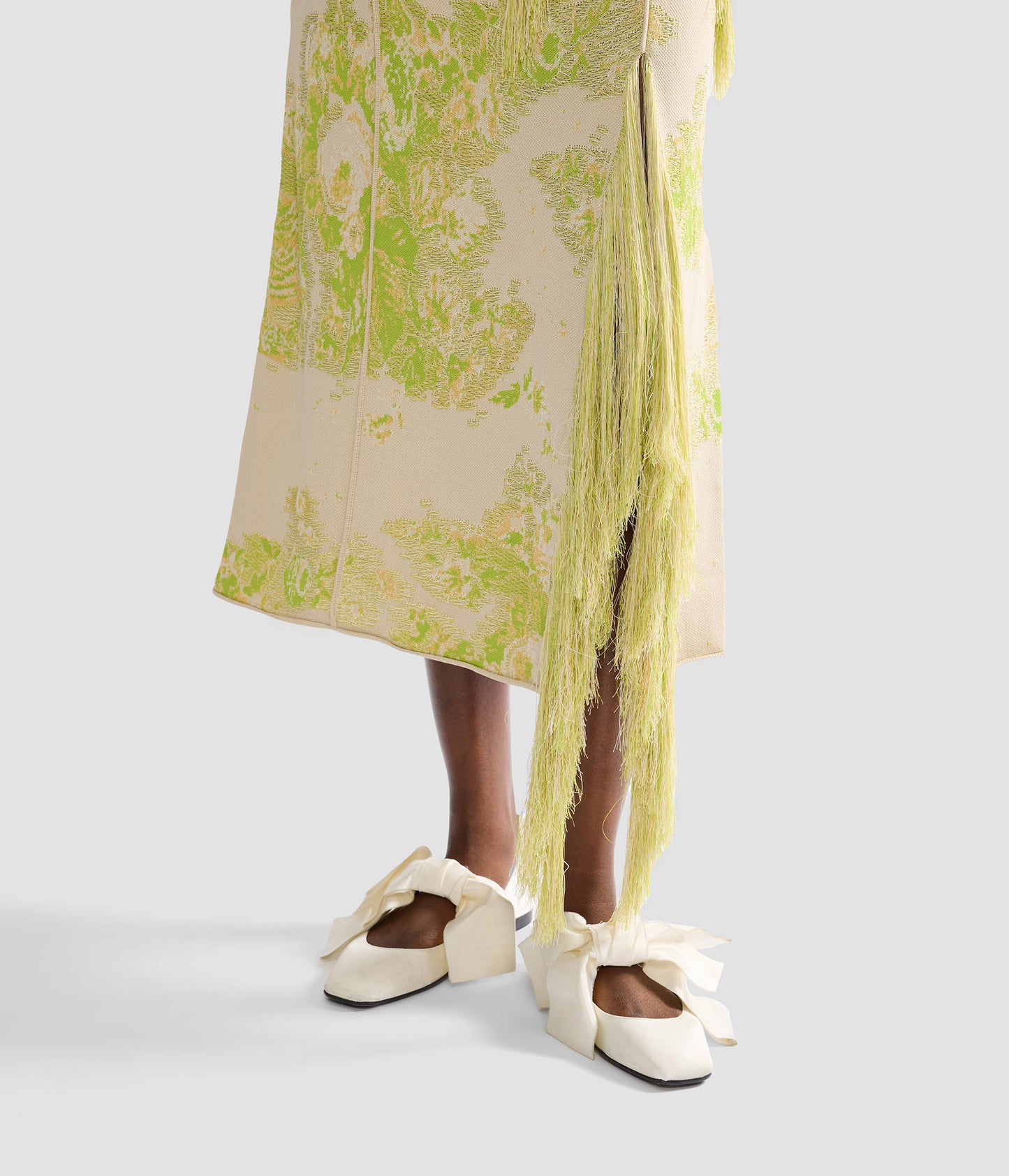 French Fray Midi Pencil Knit Skirt