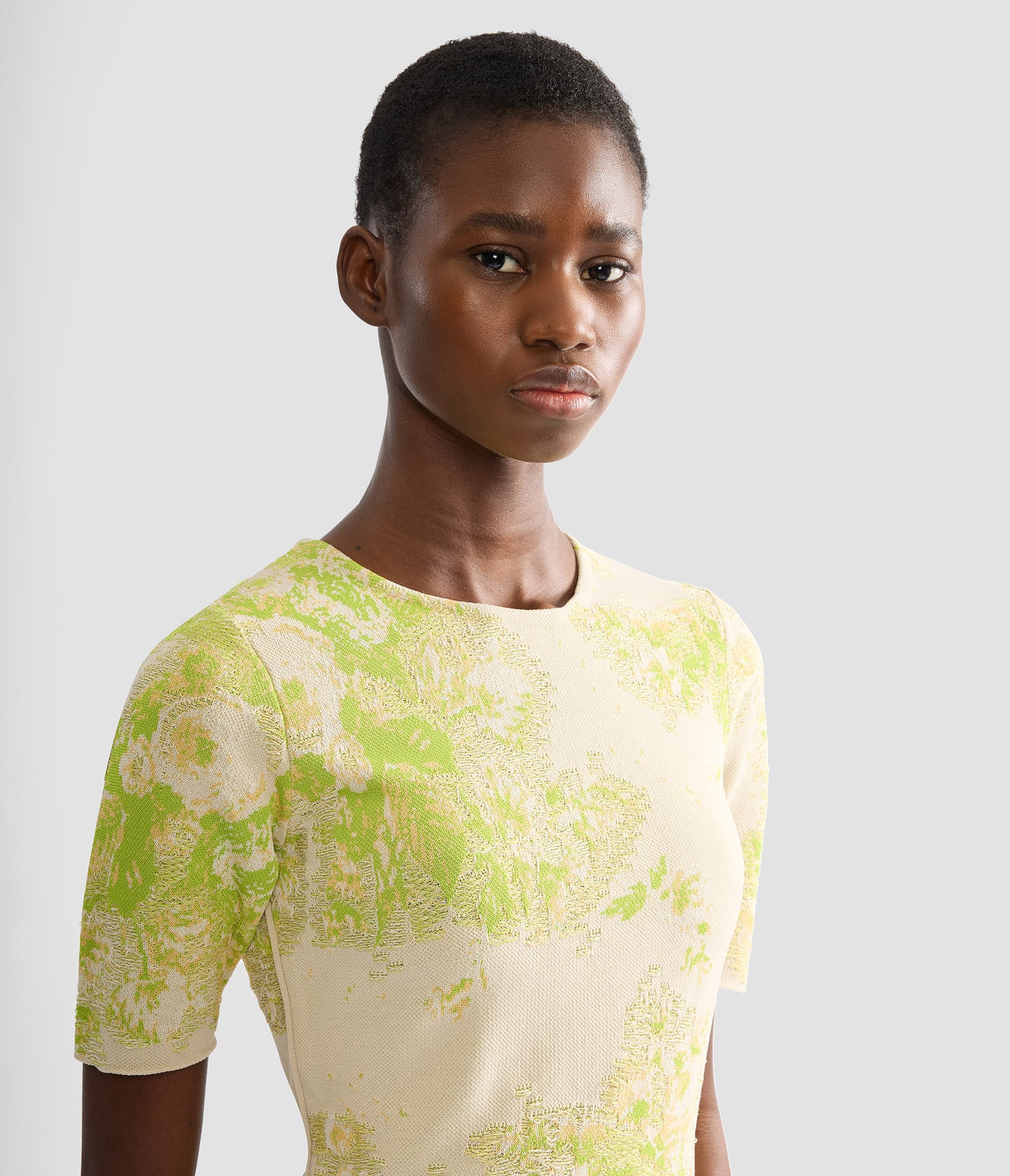 French Fray Short Sleeve Knit Top