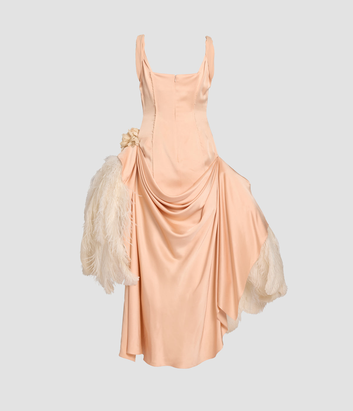 Feather Satin Dress