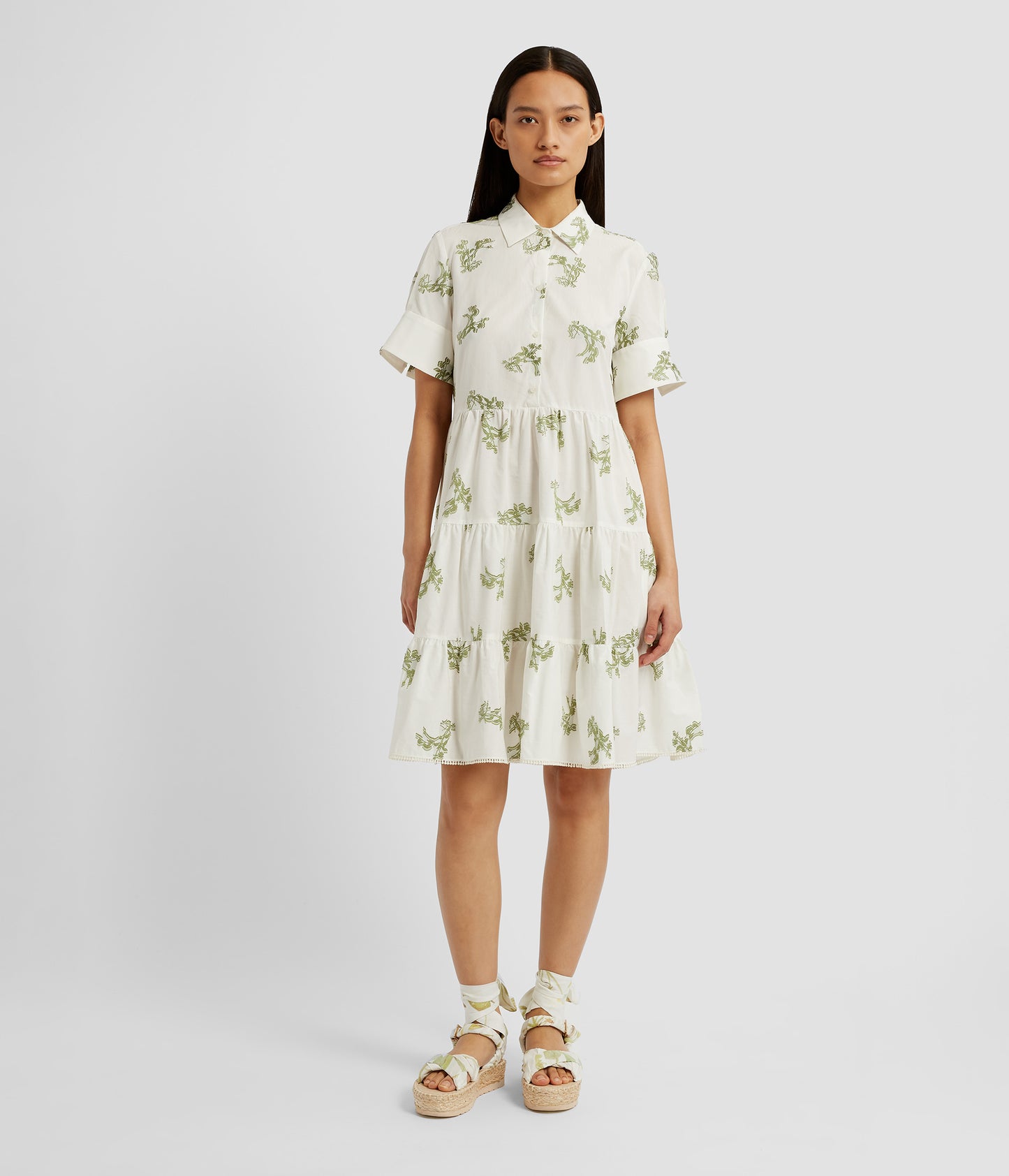 Short Sleeve Mini Shirt Dress