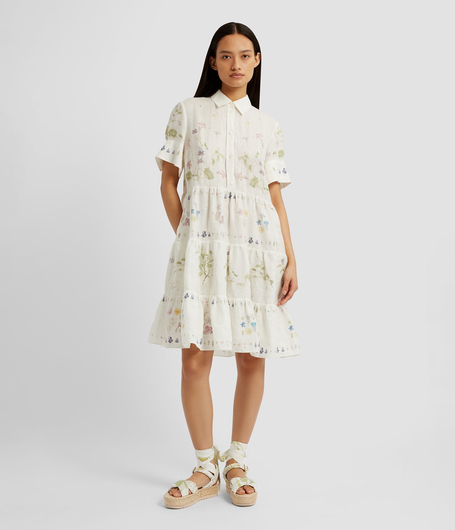 Short Sleeve Mini Shirt Dress