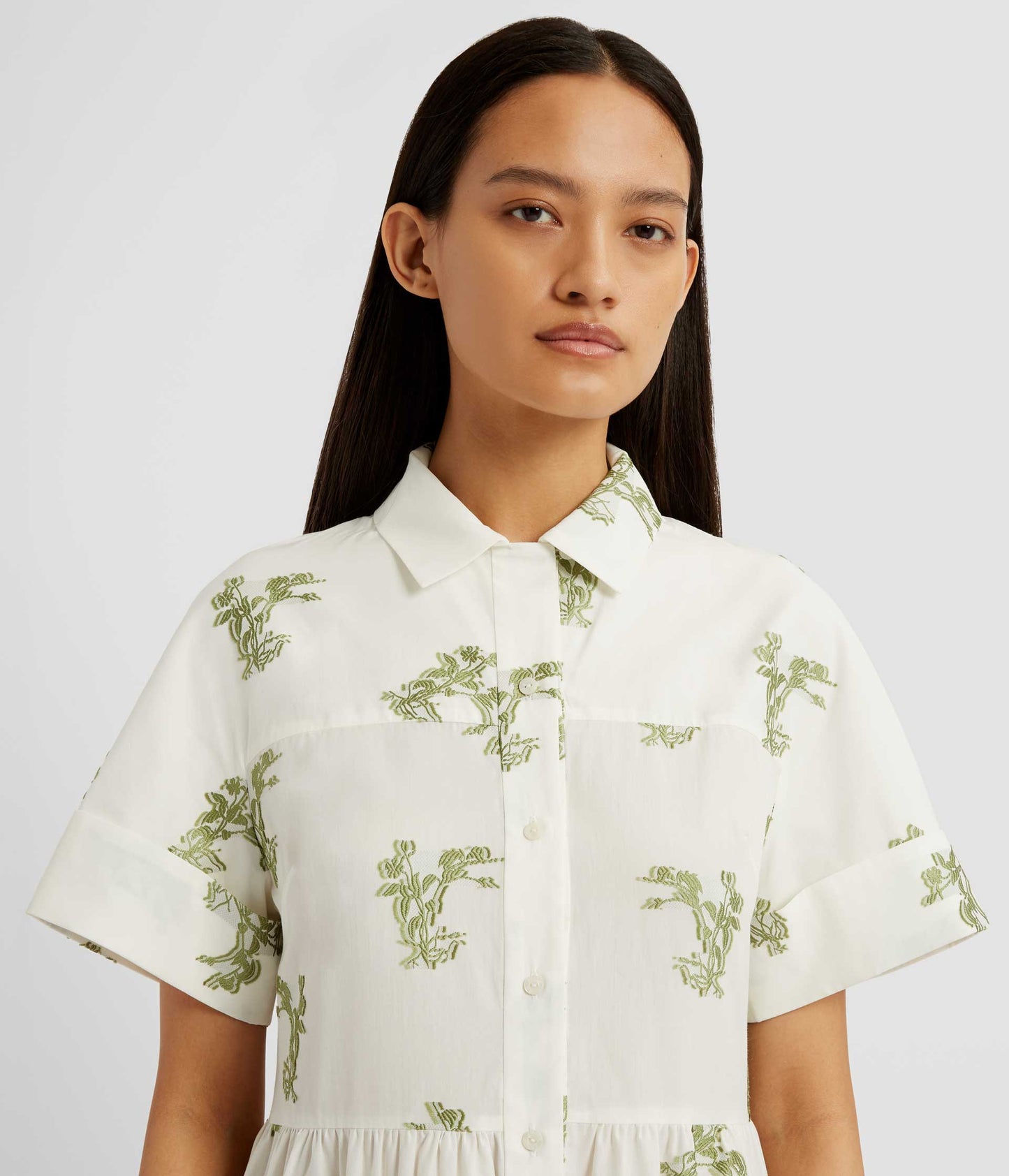 Short Sleeve Midi Shirt Dress
