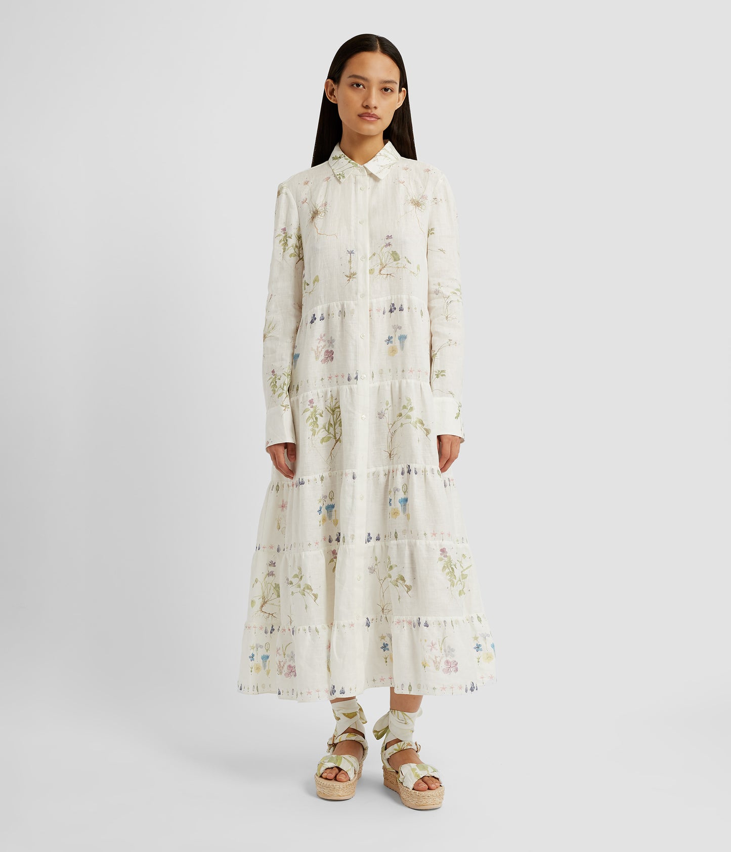 Long Sleeve Midi Shirt Dress