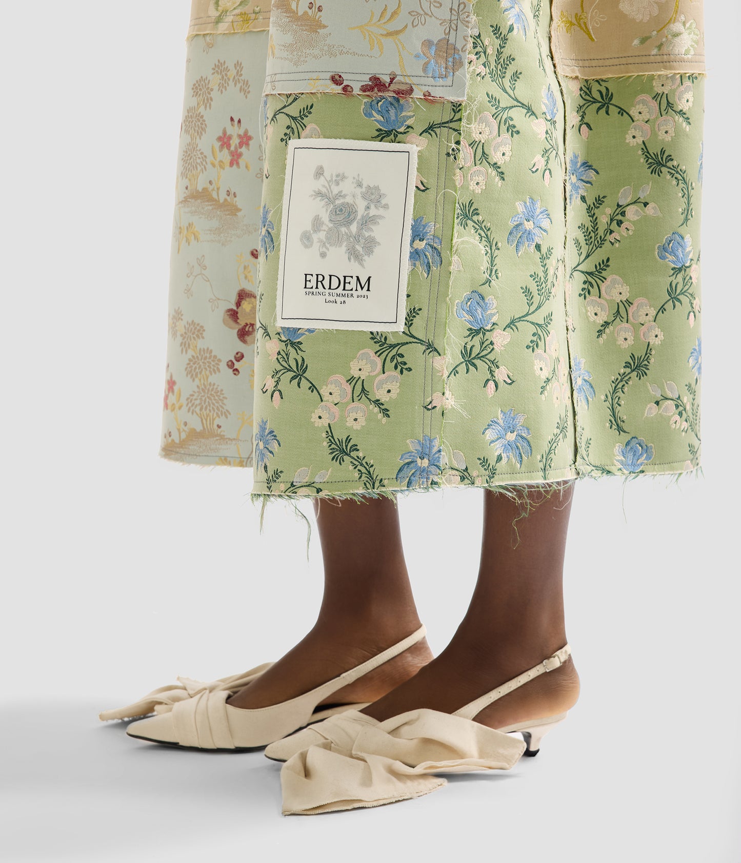 Embroidered Floral Jacquard Coat