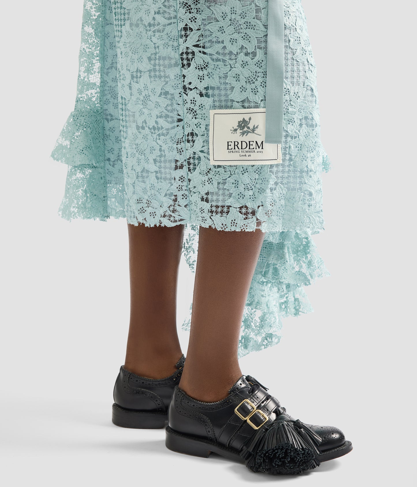 Floral Guipure Lace Sleeveless Midi Dress