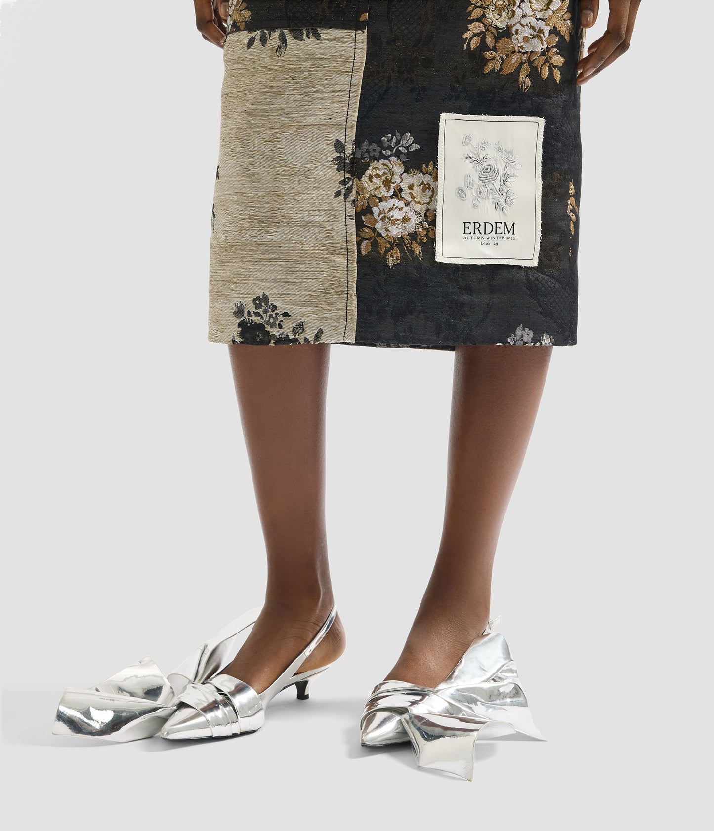 Floral Jacquard Sleeveless Midi Dress