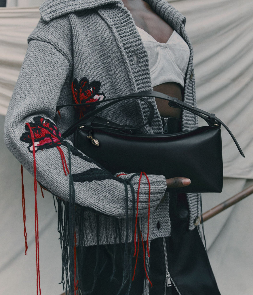 Floral Embroidered Knit Cardigan