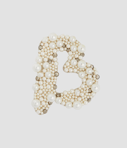 Pearl Alphabet Brooch B