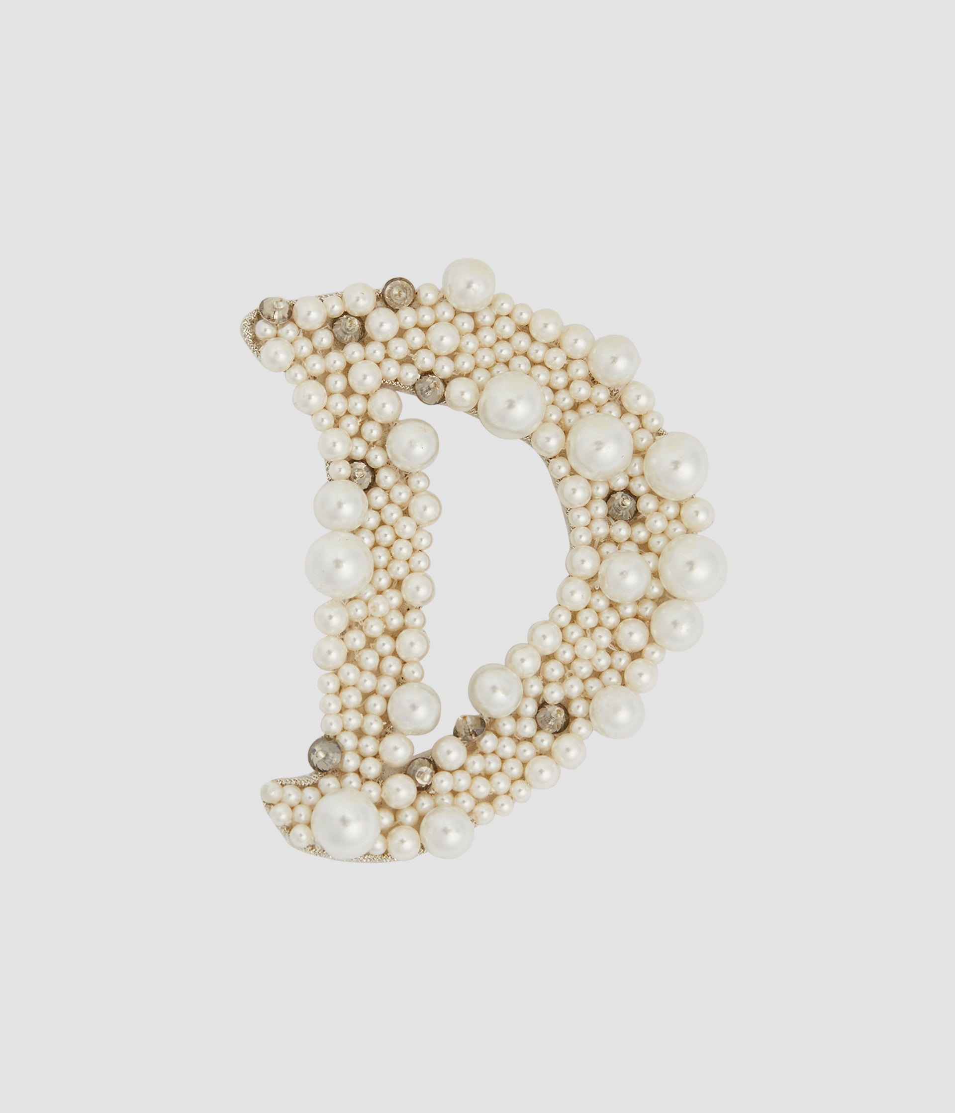 Pearl Alphabet Brooch D