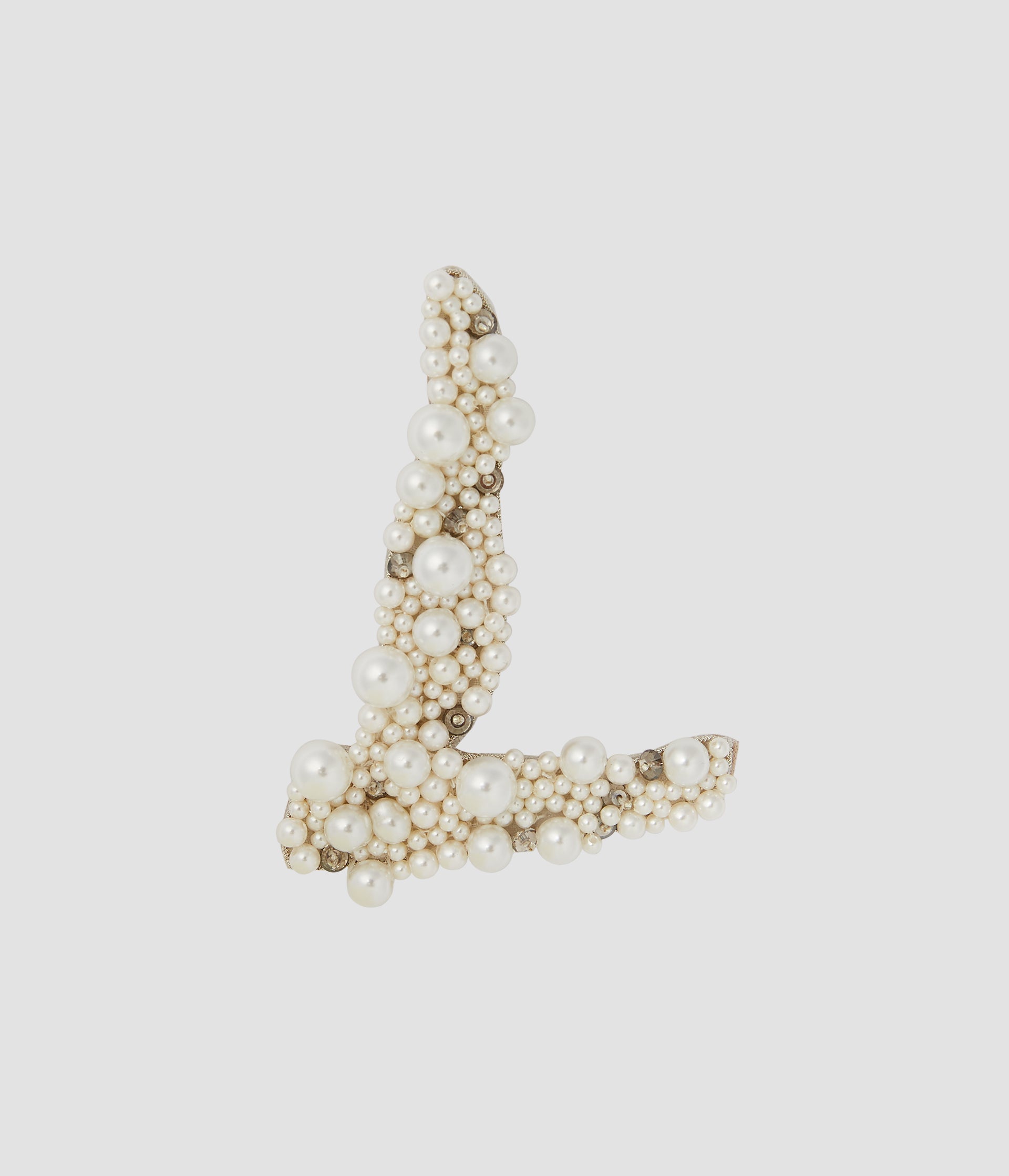 Pearl Alphabet Brooch L