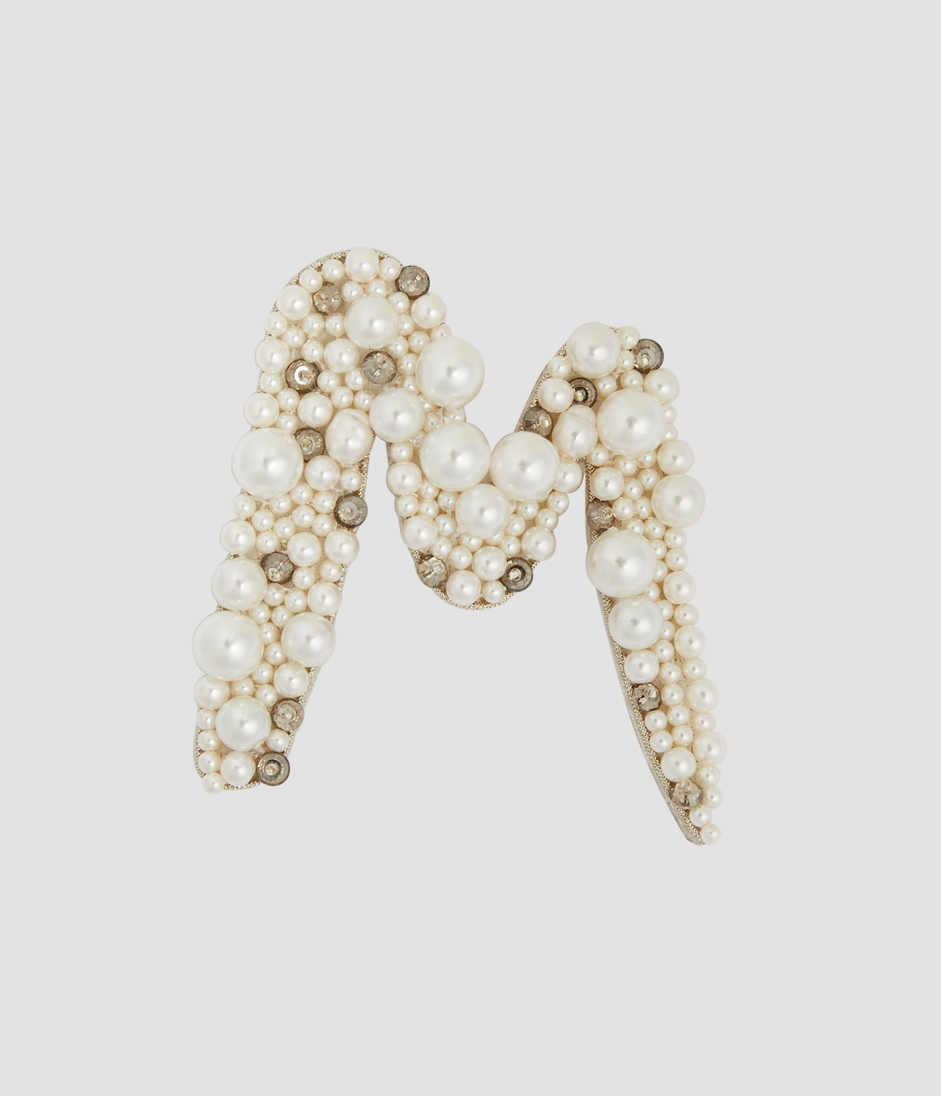 Pearl Alphabet Brooch M