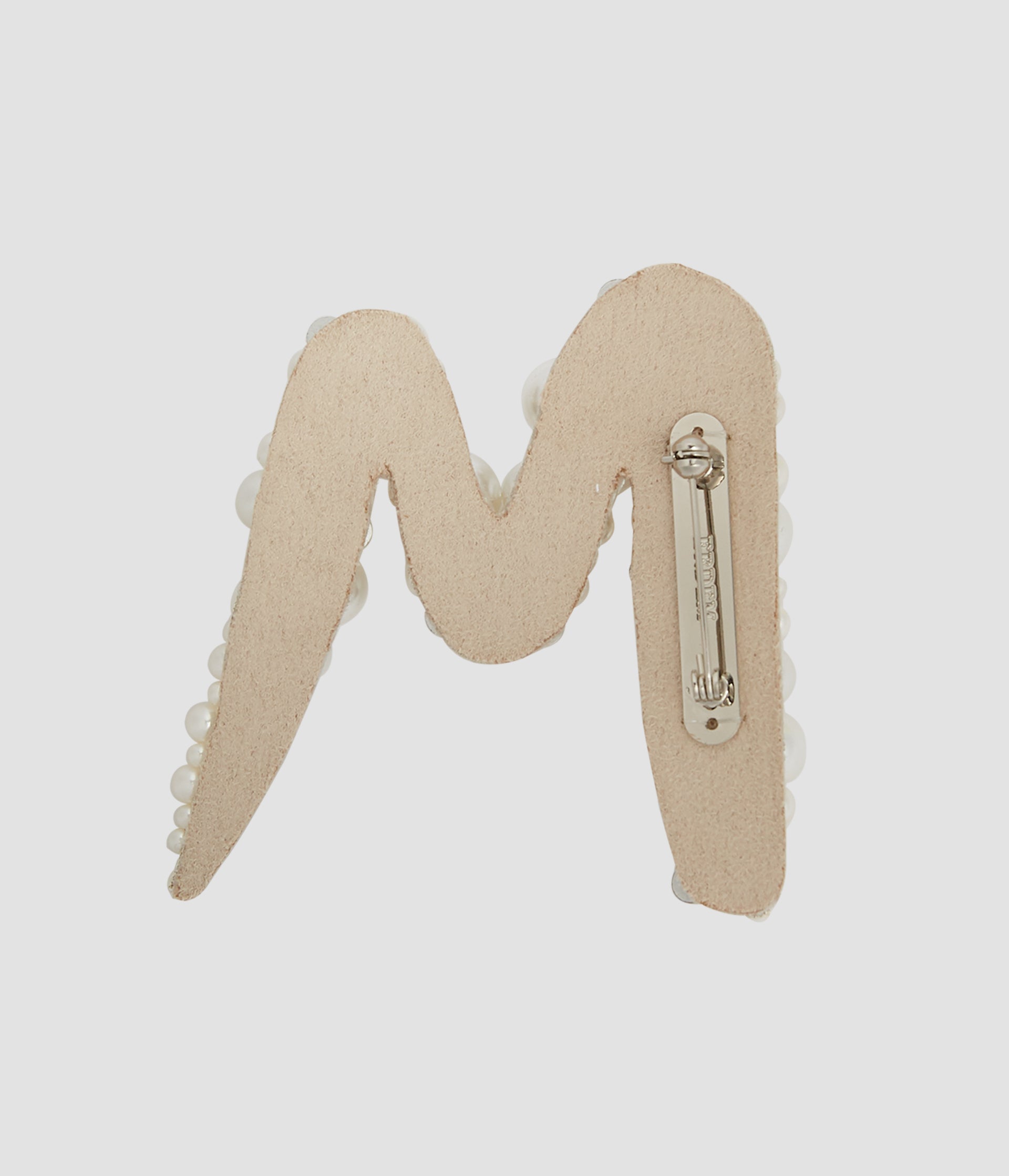 Pearl Alphabet Brooch M