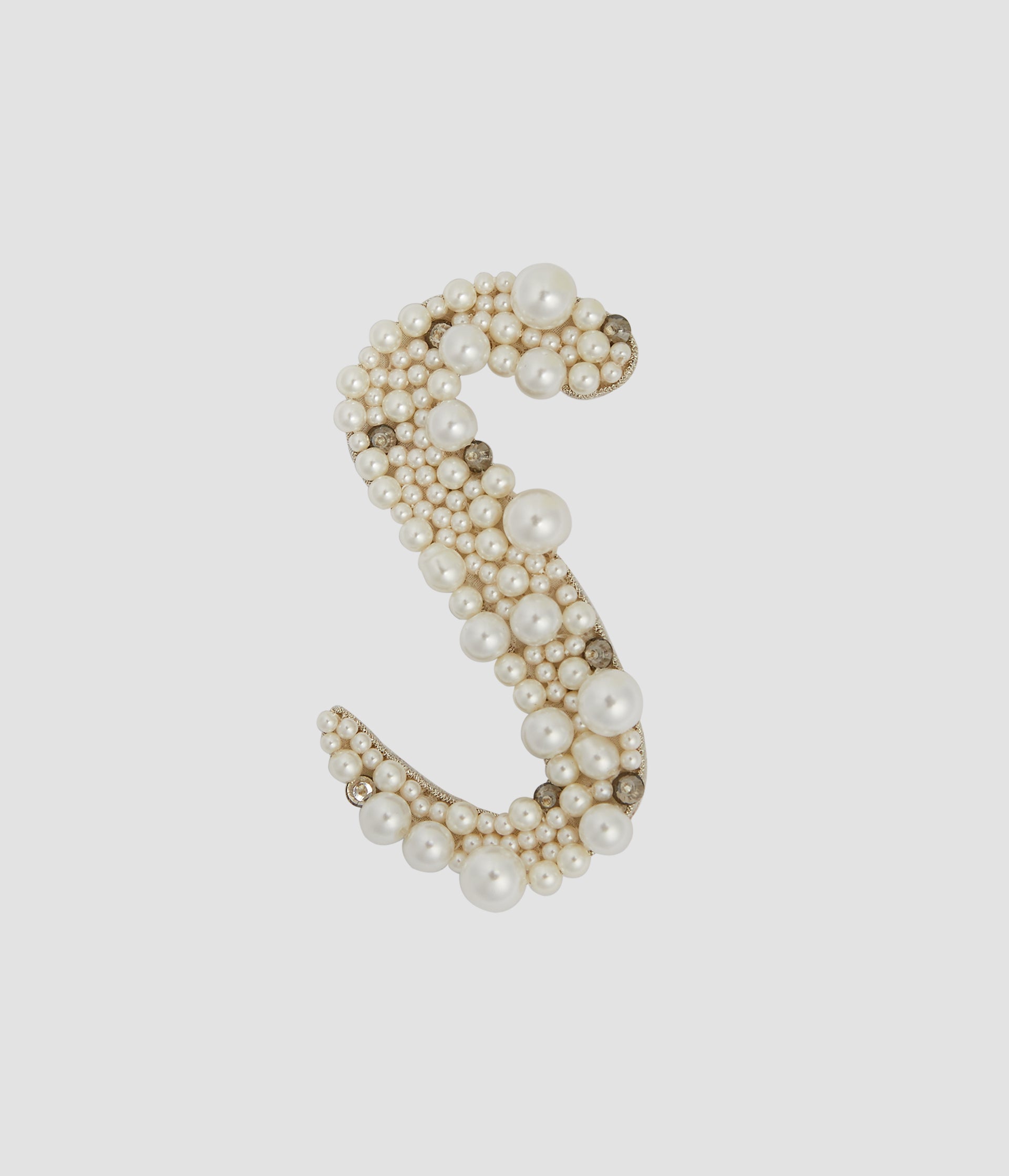 Pearl Alphabet Brooch S