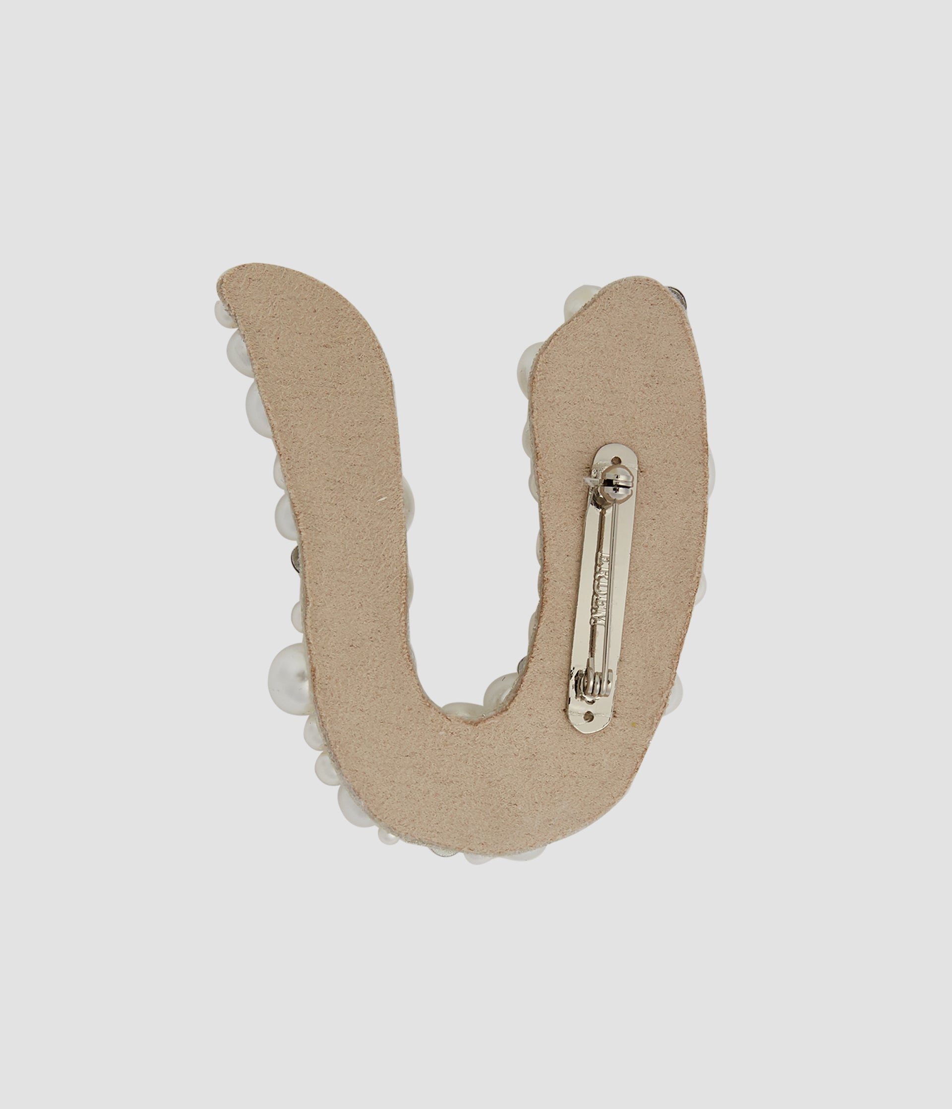 Pearl Alphabet Brooch U