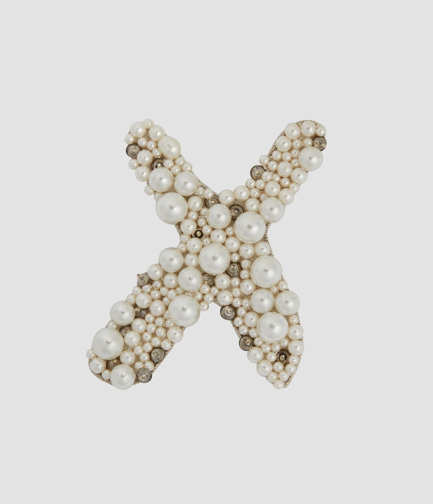 Pearl Alphabet Brooch X