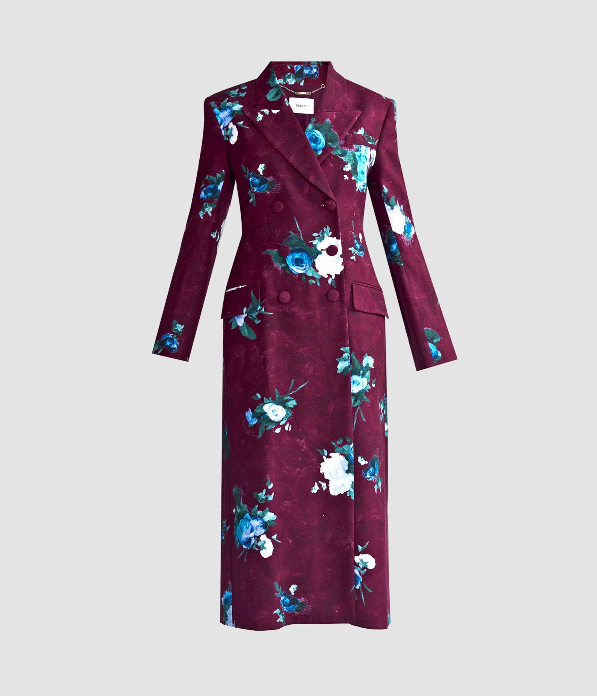 Floral Print Tailored Coat