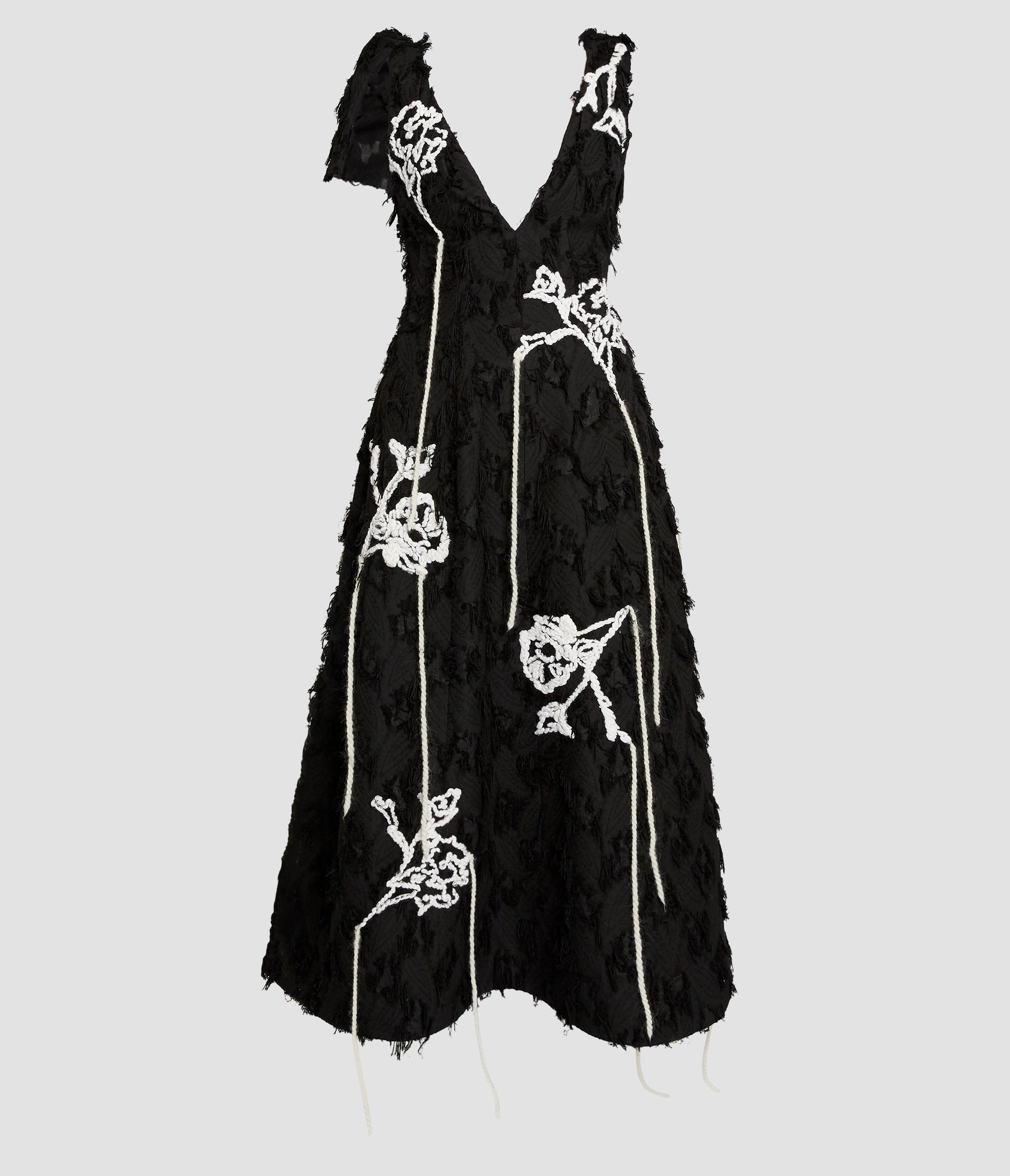 Embroidered Fil Coupé Jacquard Midi Dress