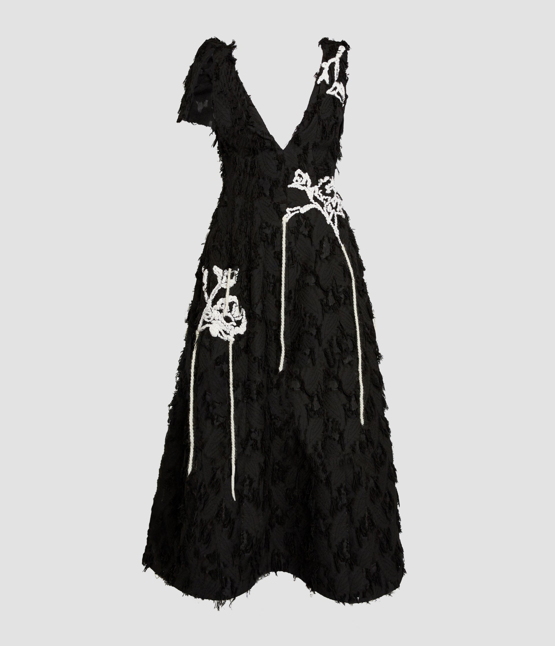 Embroidered Fil Coupé Jacquard Midi Dress